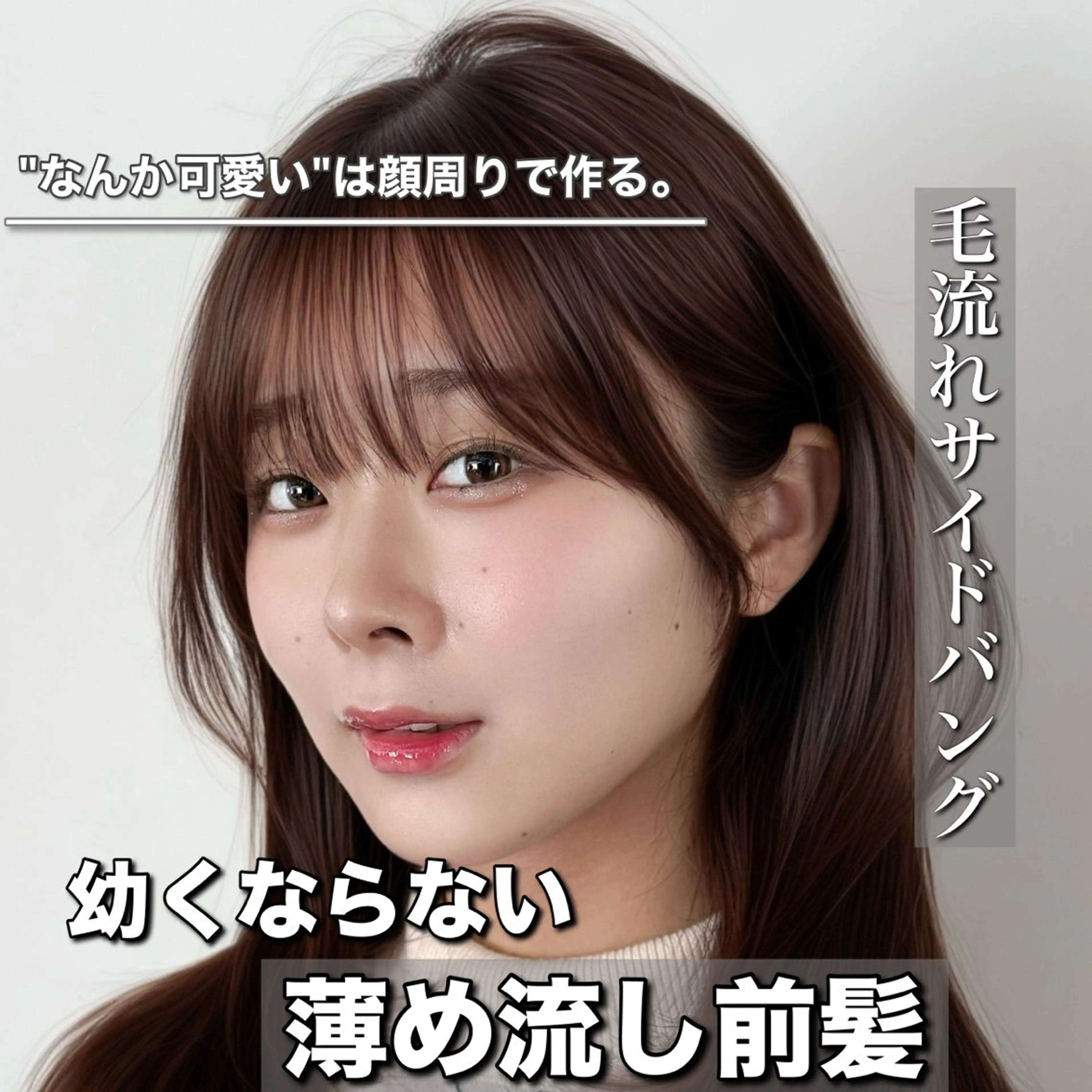 セミロング カット ヘアカラー トリートメント 失敗しない顔まわり× 小顔補正レイヤー難波のヘアスタイル