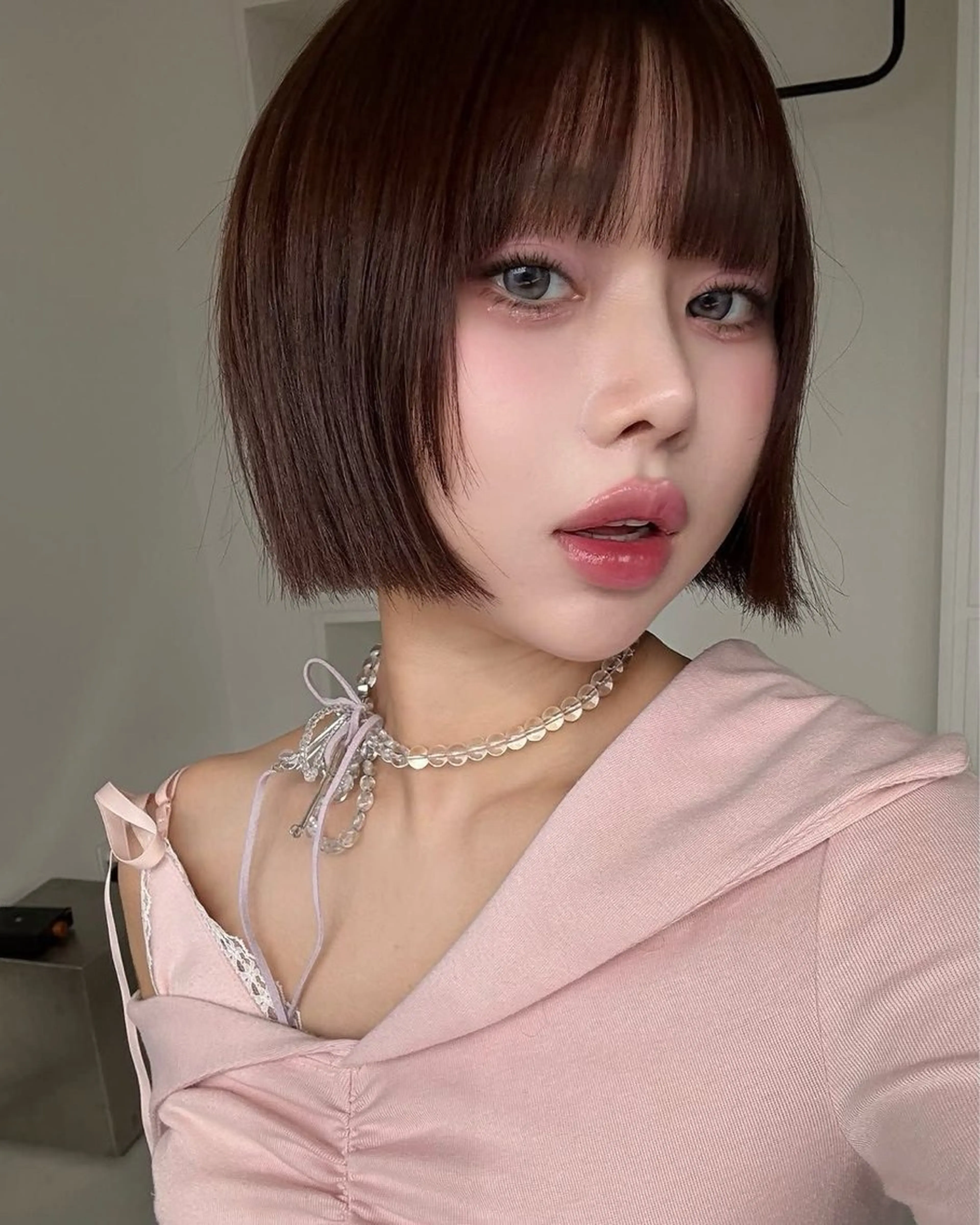 ショート カラー ボブ.顔周りカット カット/ユキカのヘアスタイル