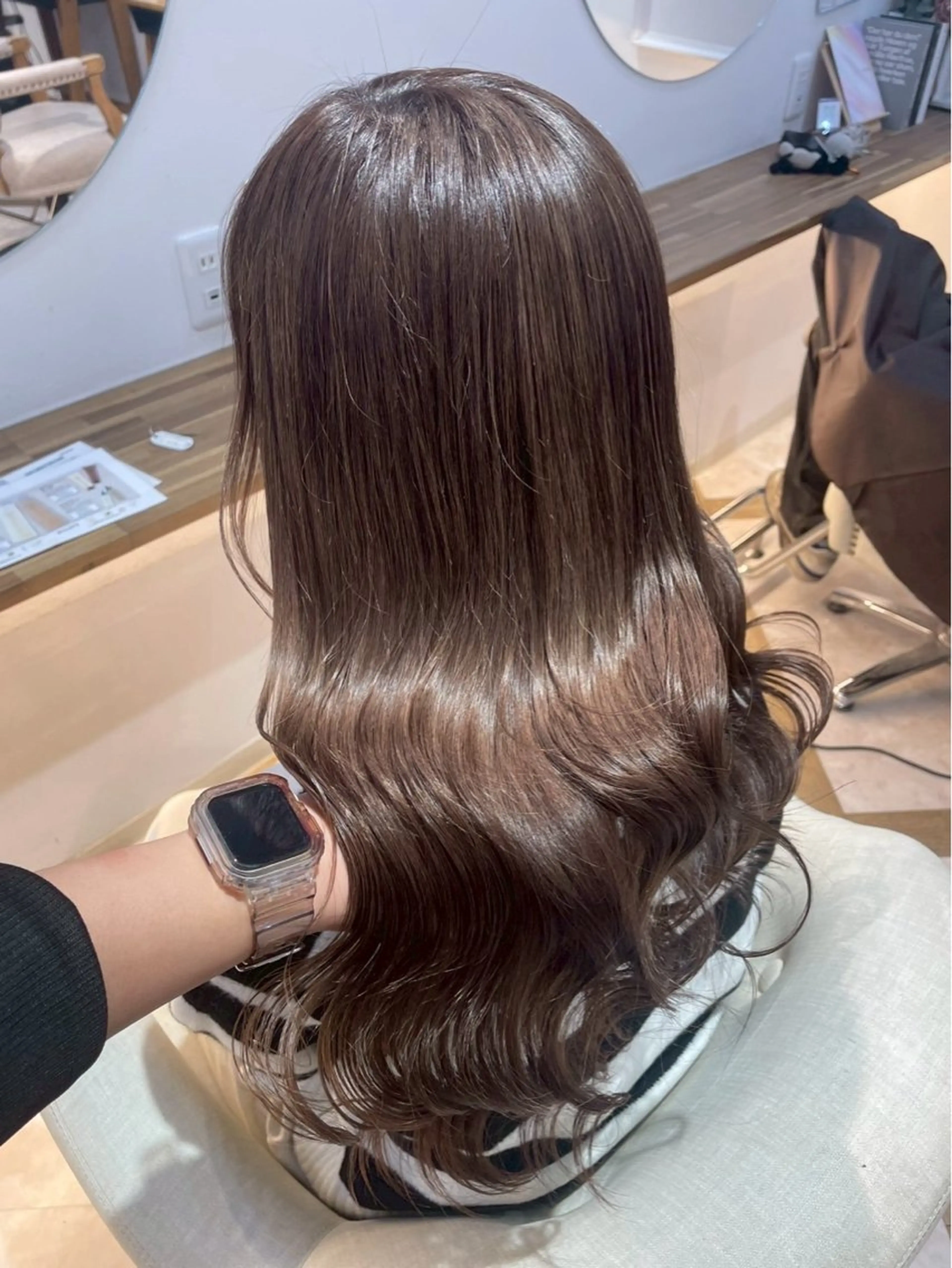 ロング ヘアカラー 🖤みらい🖤縮毛/ ブリーチモデル募集のヘアスタイル