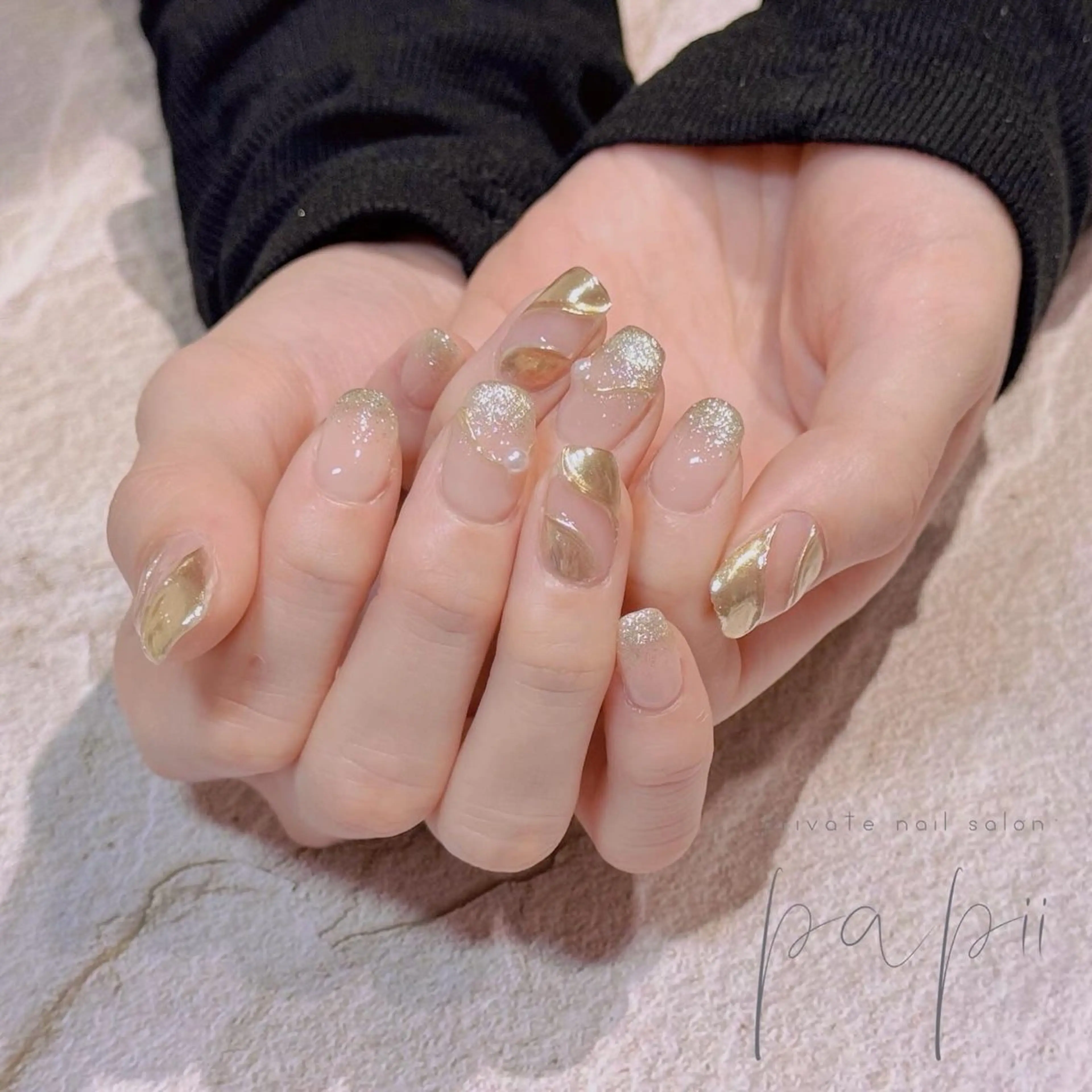 ネイル シンプルネイル ハンドネイル private nail salon papii所属・papii☆ kurodaのネイルデザイン