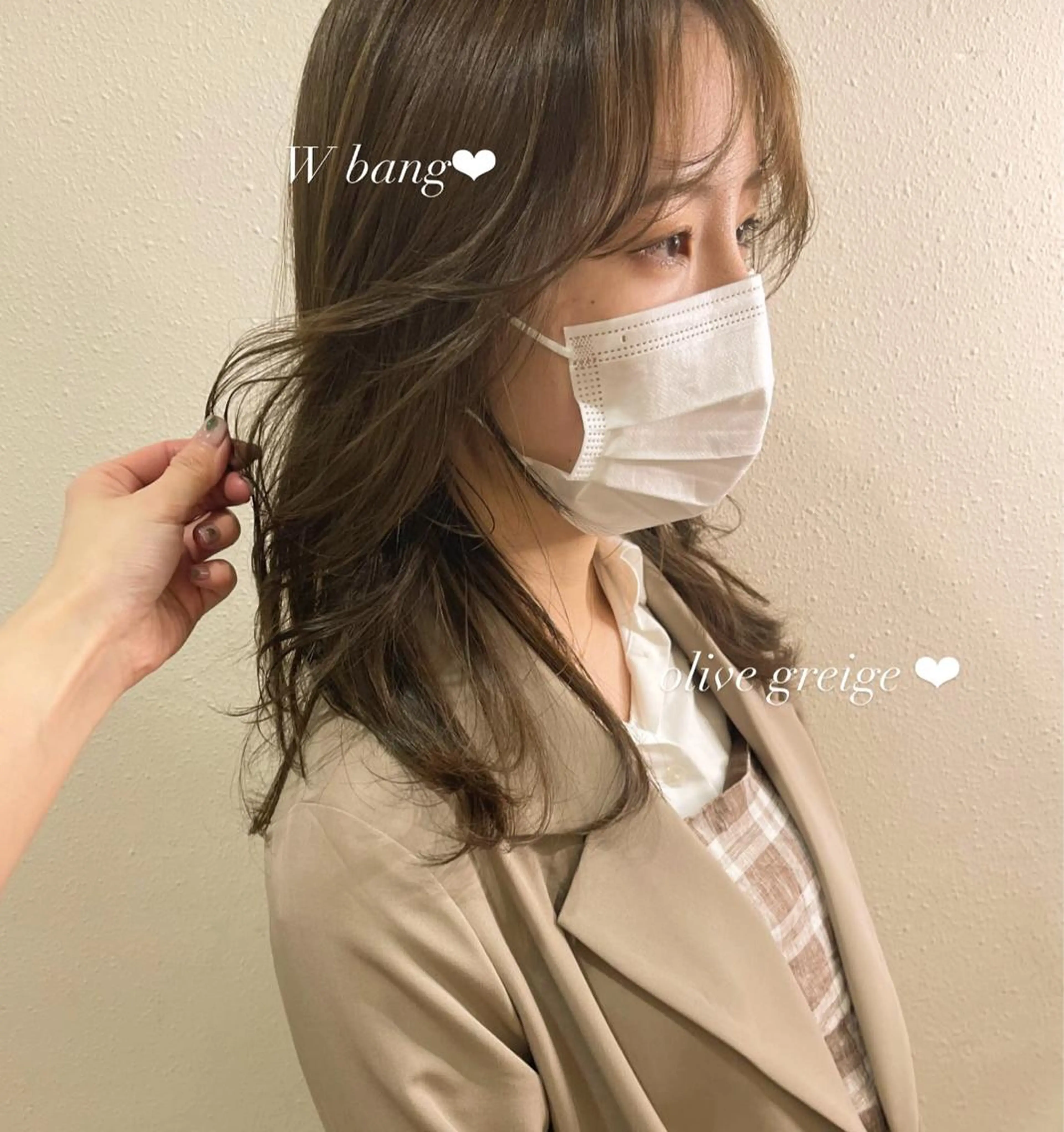 セミロング カット ヘアカラー 韓国 / 中国ヘア 🦋Noniのヘアスタイル