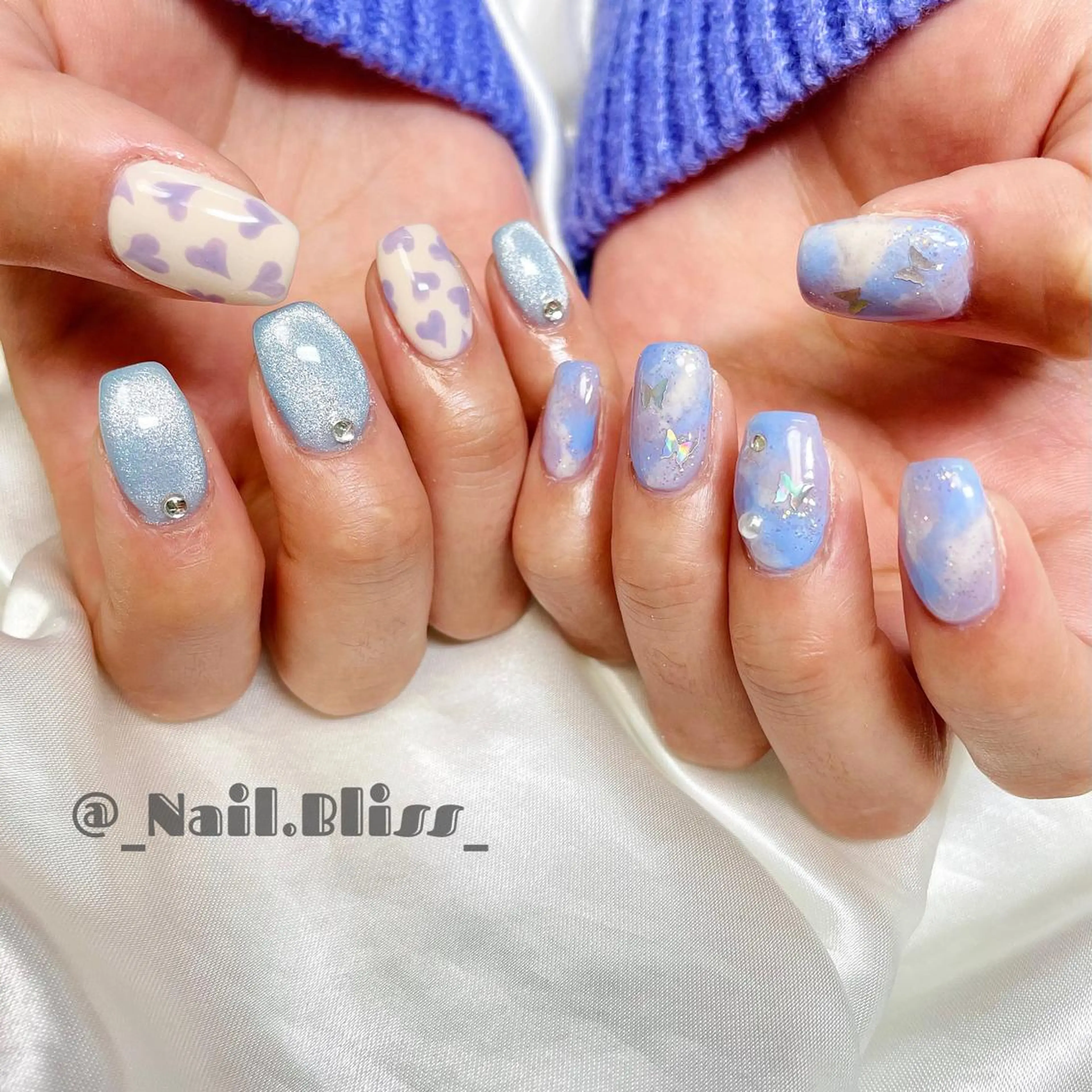 ネイル マグネットネイル ハンドネイル NAIL BLISSのネイルデザイン