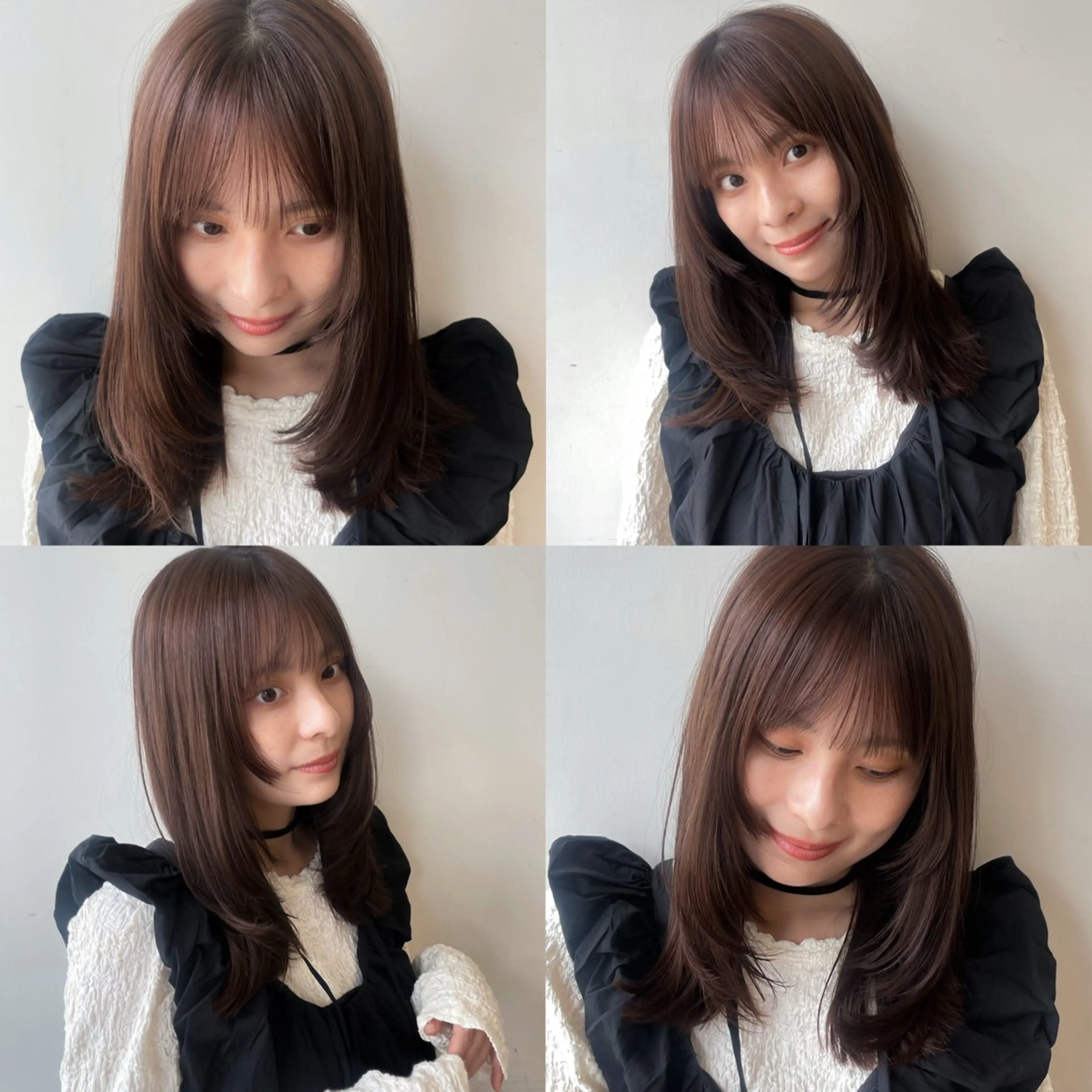 ミディアム 似合わせ/ベージュ /レイヤー/りほ🤍のヘアスタイル