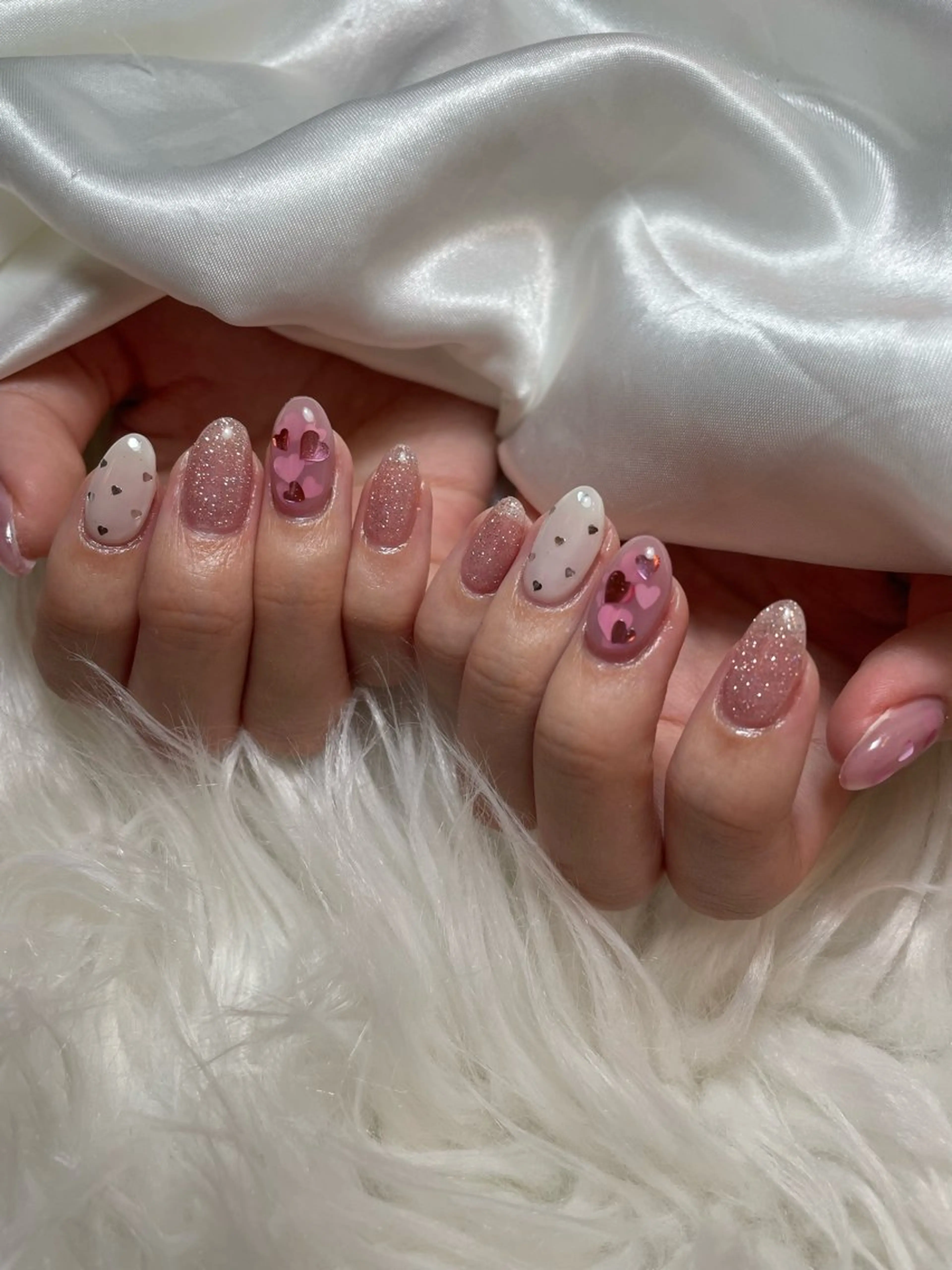 ネイル ブルー キラキラネイル 韓国ネイル マグネットネイル シンプルネイル ハンドネイル timtam --sakiのネイルデザイン