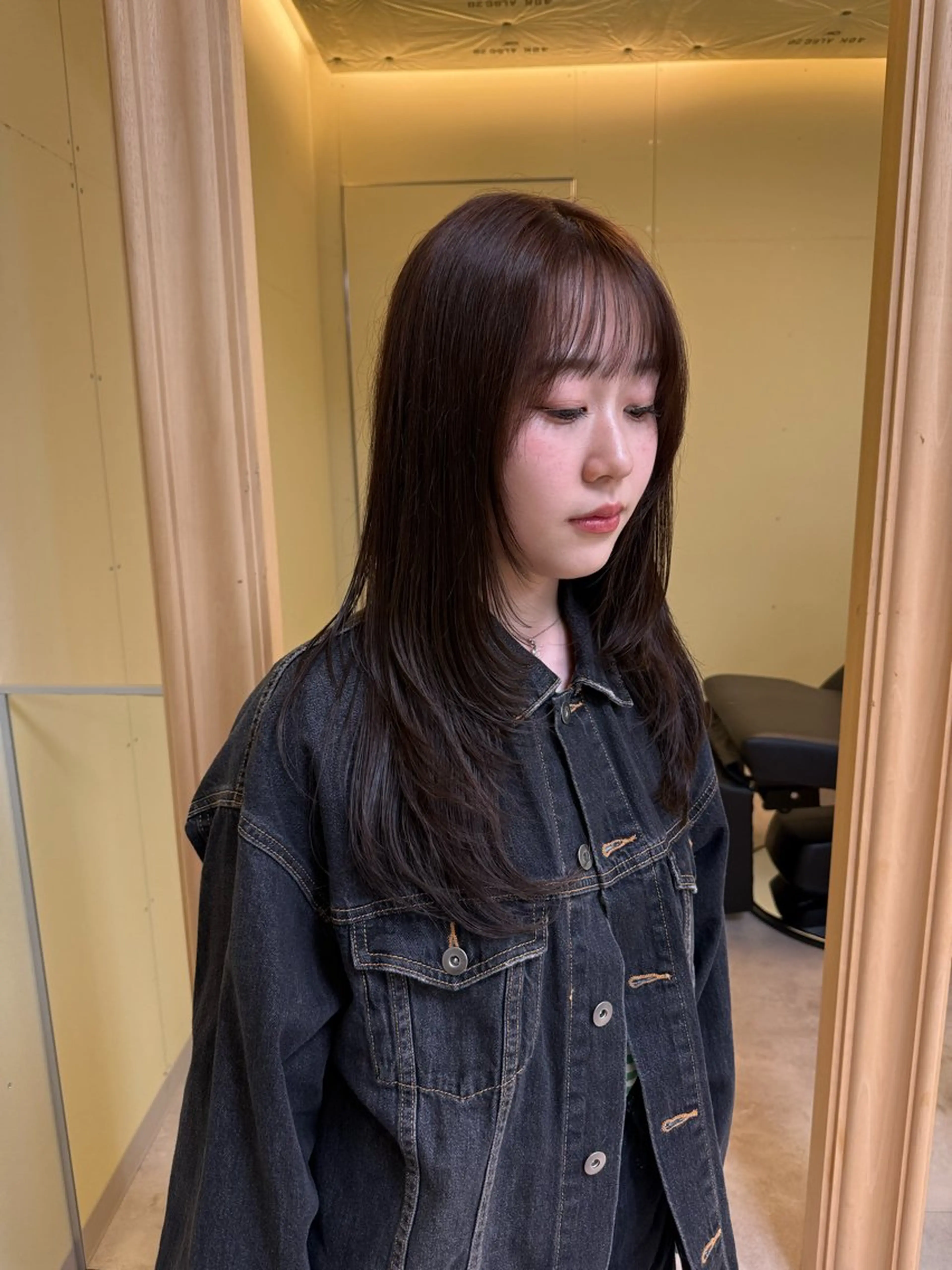 セミロング カラー カット ヘアカラー 伶風/ボブ/ ヘーゼルベージュのヘアスタイル