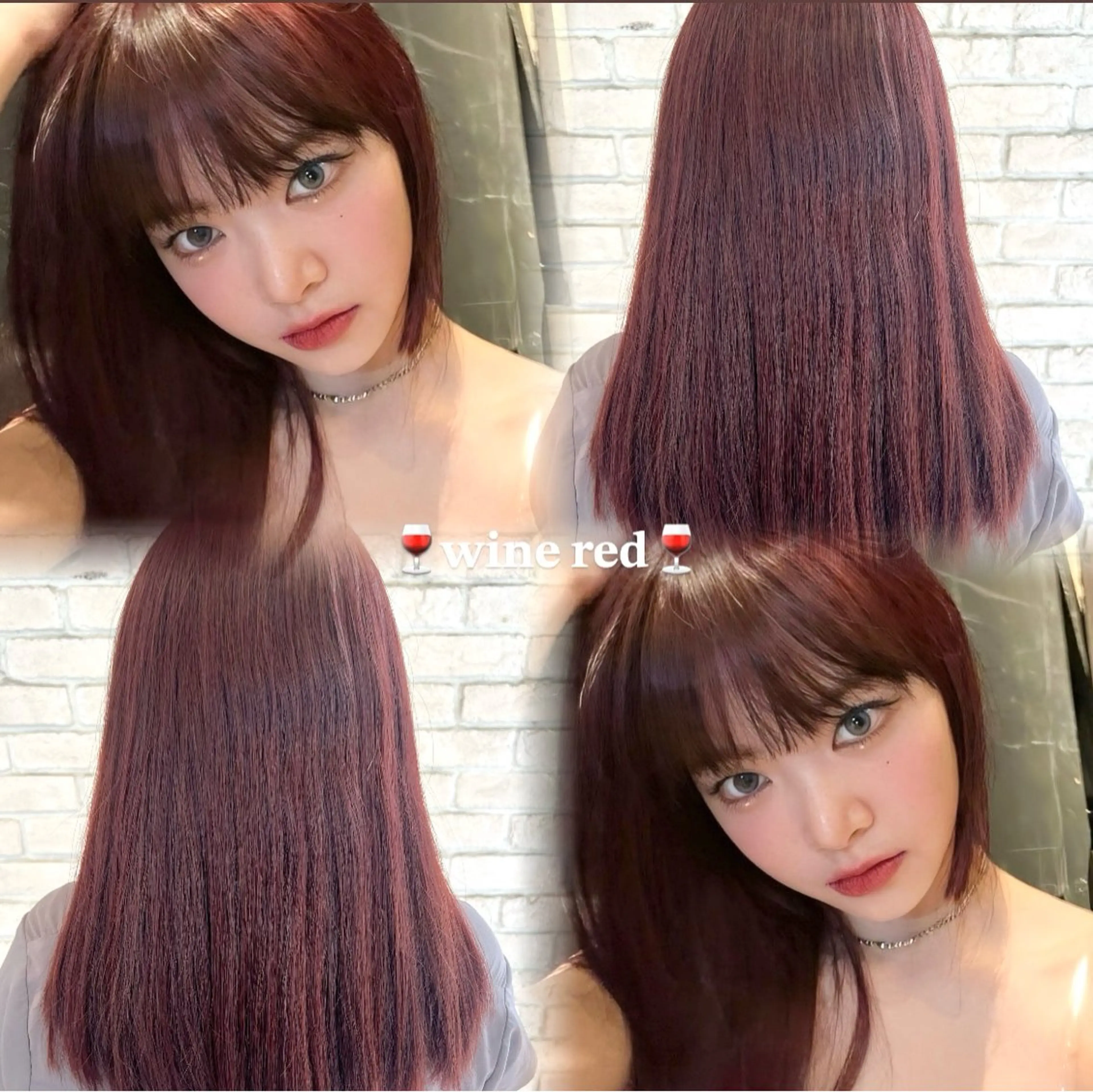 セミロング ヘアカラー しゅり/韓国艶カラー 🩶🫧エクステ🎀のヘアスタイル