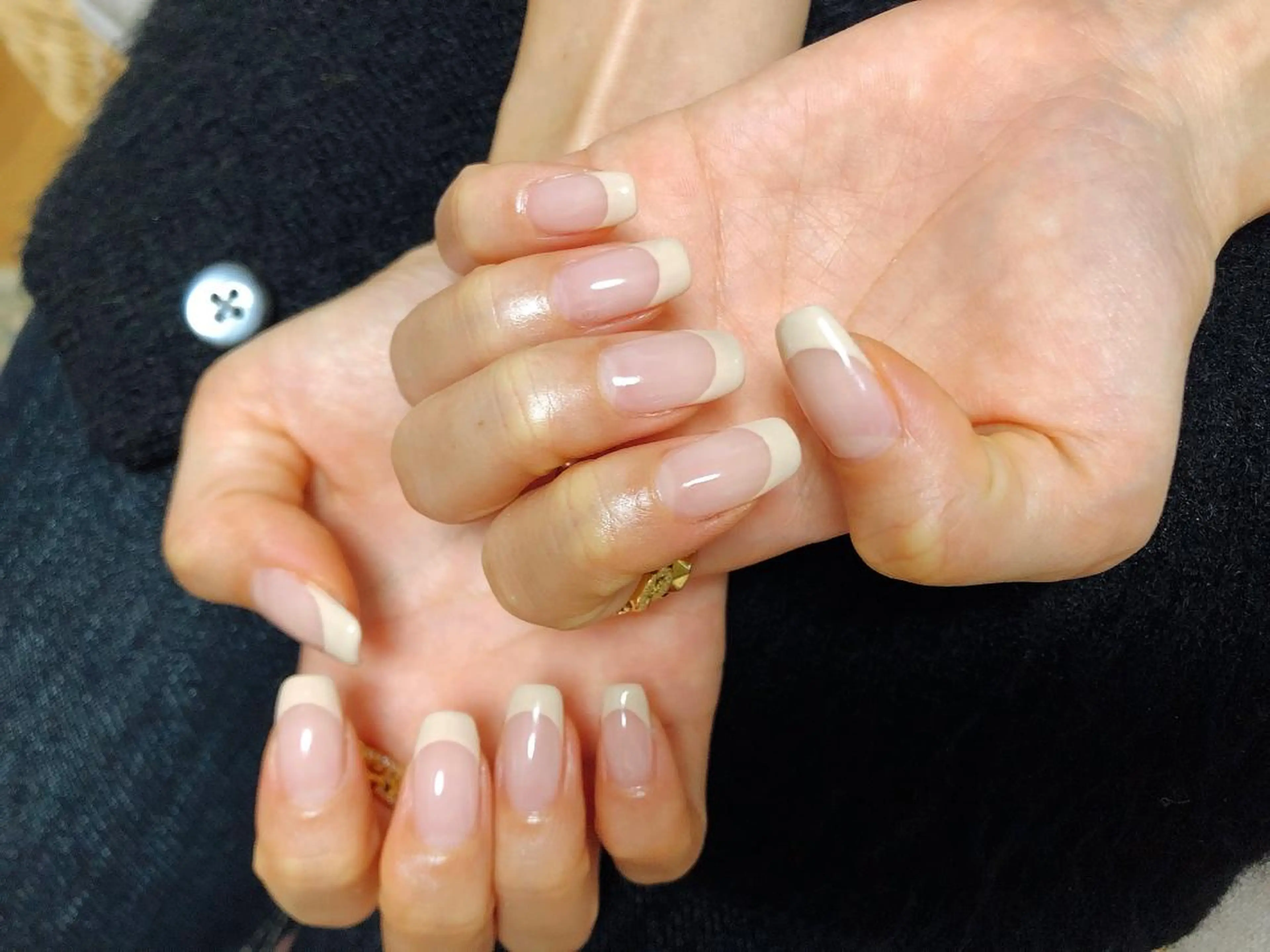 ネイル フレンチネイル シンプルネイル スクエアネイル Mogu nail 二子玉川のネイルデザイン