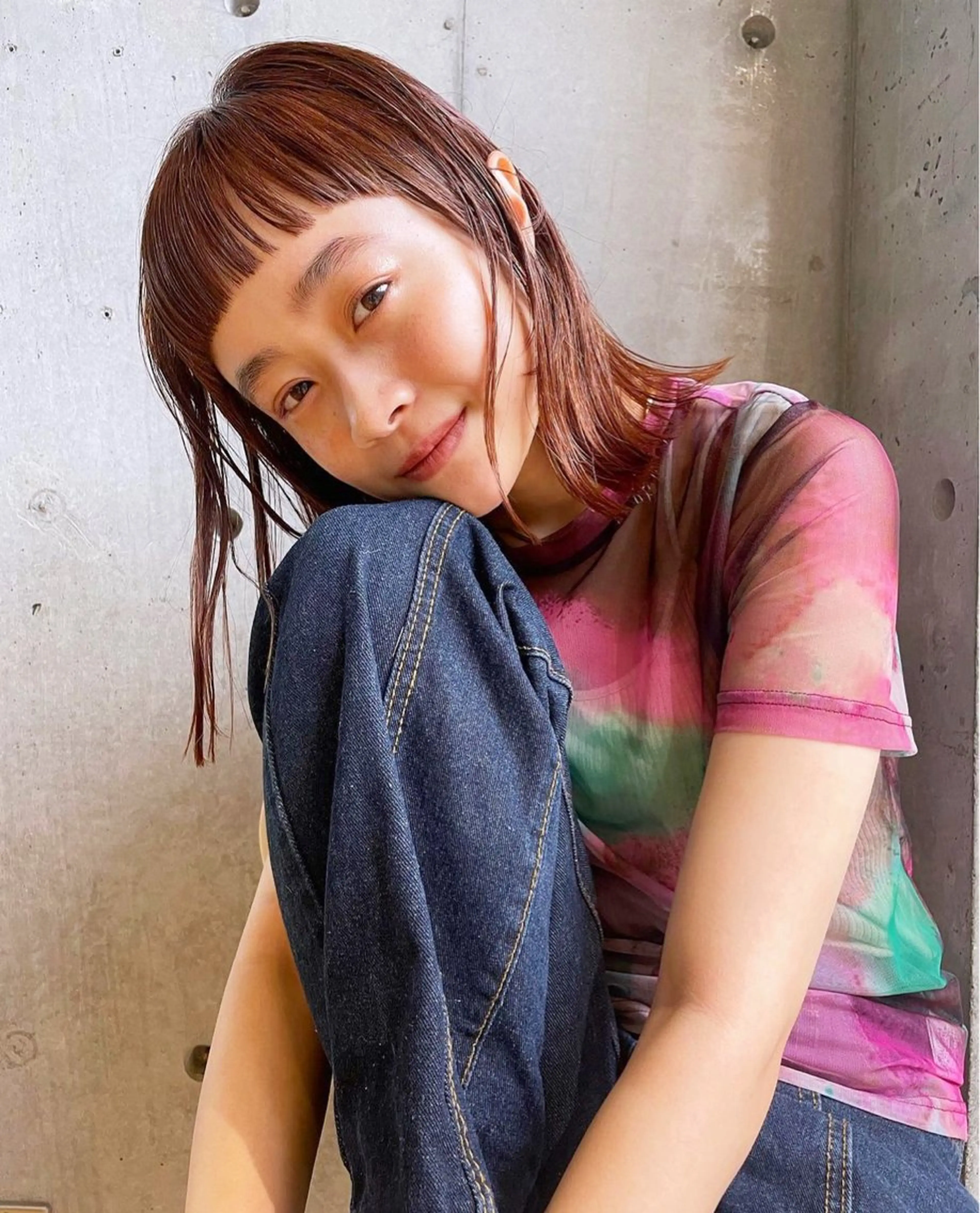 ミディアム カラー GO TODAY SHAiRE SALON表参道Polaris店所属・暖色カラー/ピンク カラー/HARUKAのヘアスタイル