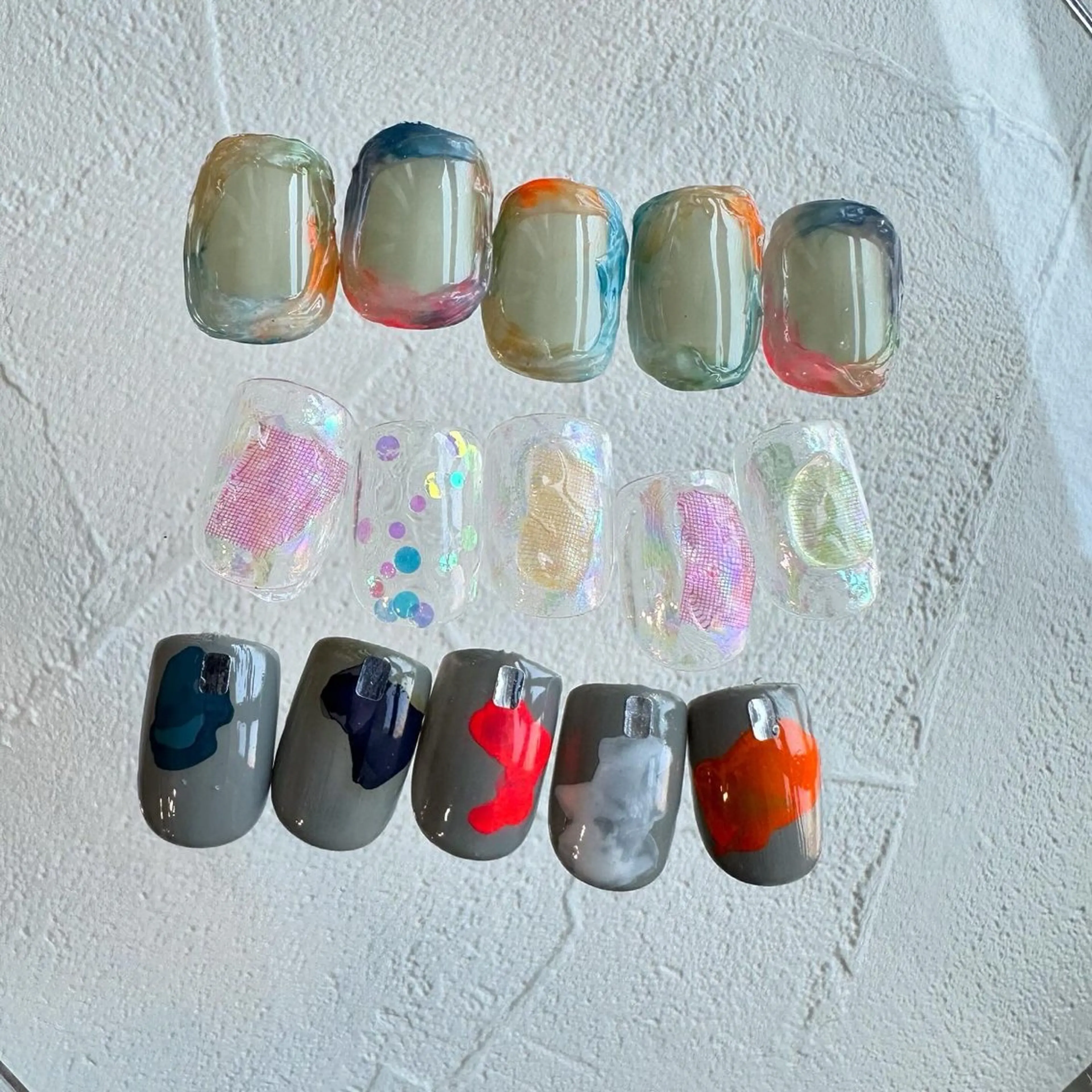 ネイル ブルー フットネイル マグネットネイル ミラーネイル ニュアンスネイル nailsalon Daphneのネイルデザイン
