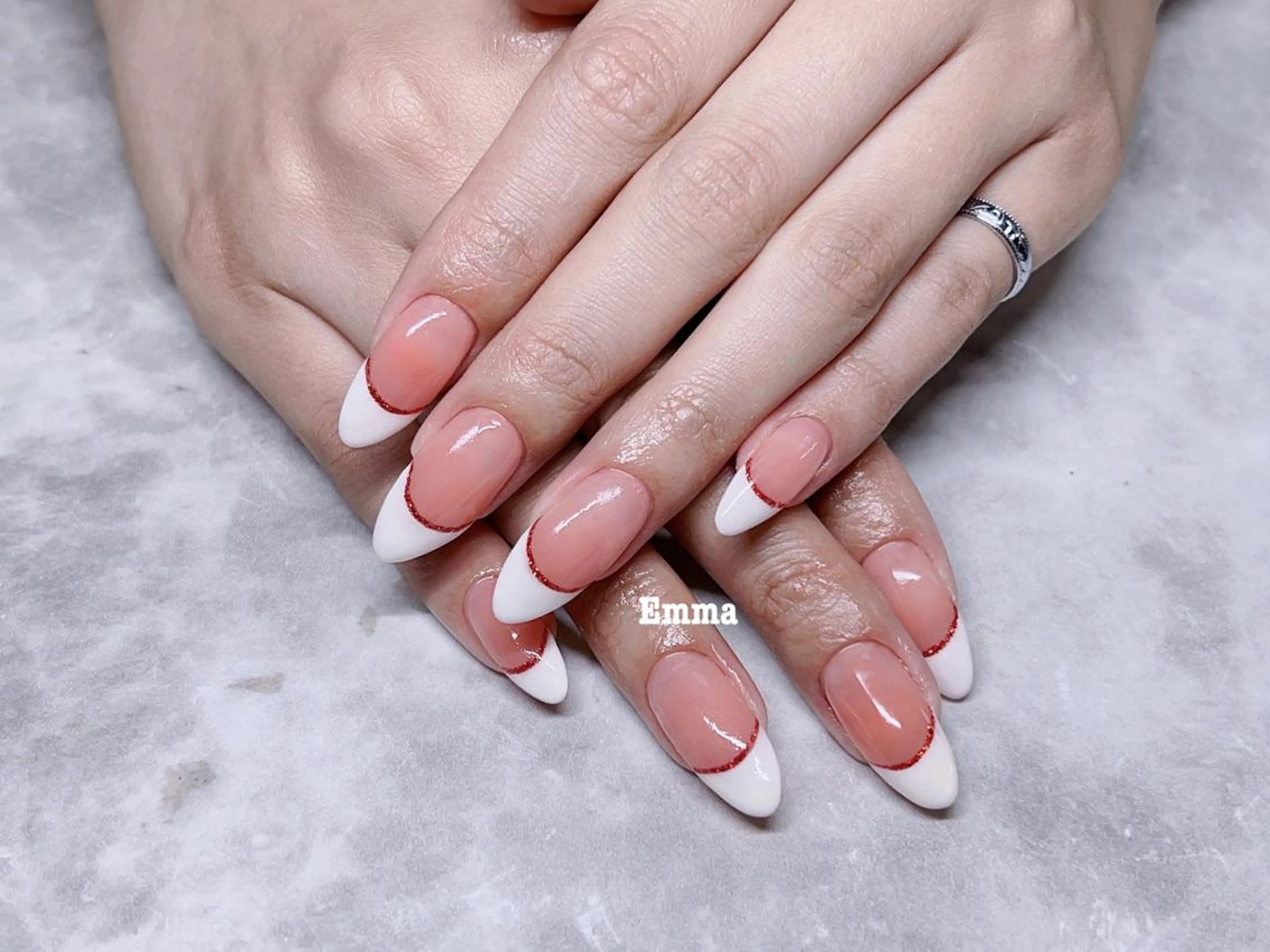 ネイル フレンチネイル She   Nail所属・ISA_ BELLAのネイルデザイン