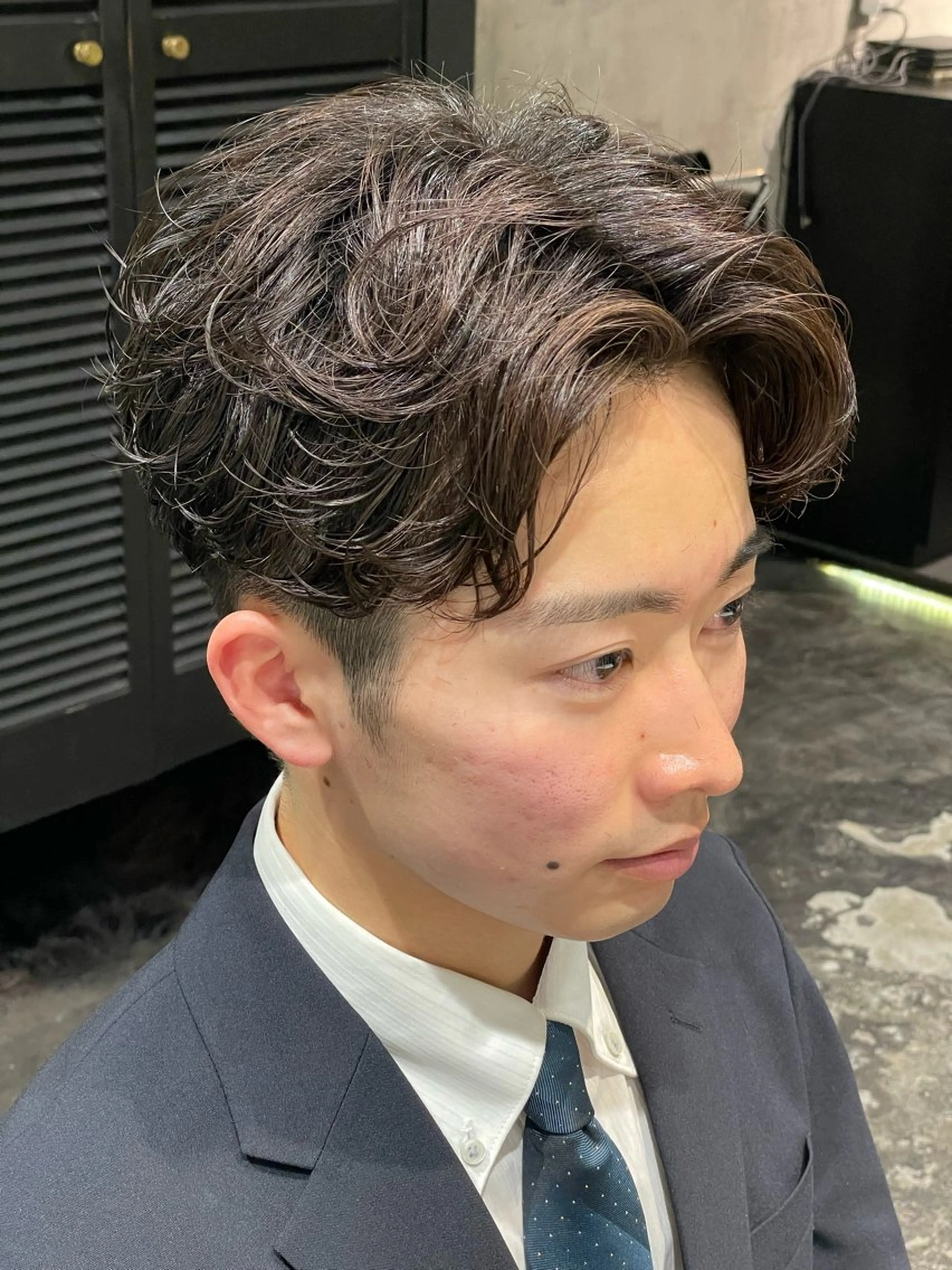パーマ メンズ カット パーマ 💈メンズ職人 ルキト💈のヘアスタイル
