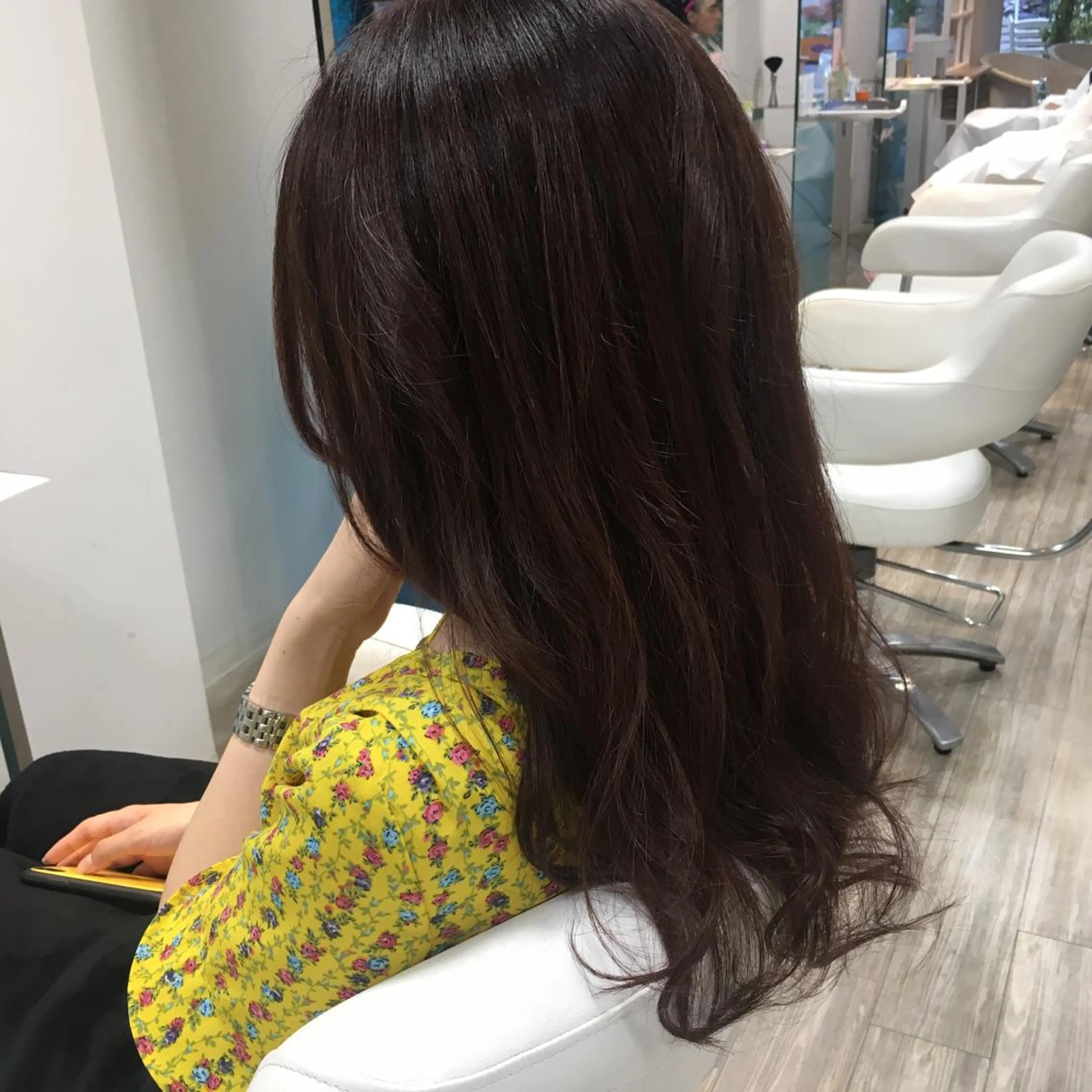 ロング カラー ブラウンカラー ピンクカラー ピンクブラウン バイオレットカラー NATSUKI💟 EARTH二俣川のヘアスタイル
