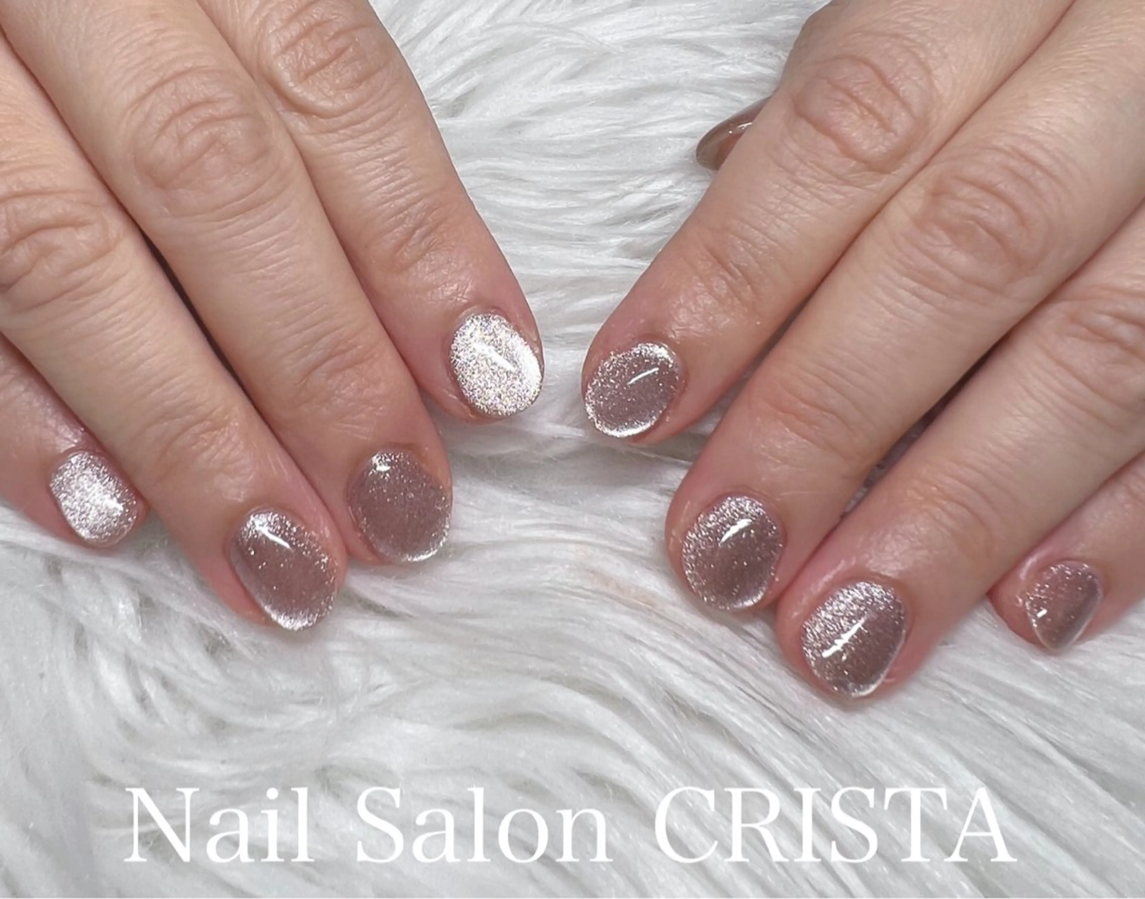 ネイル ジェルネイル キラキラネイル マグネットネイル パラジェル ピンク ハンドネイル Nail Salon CRISTA所属・CRISTA chikakoのネイルデザイン