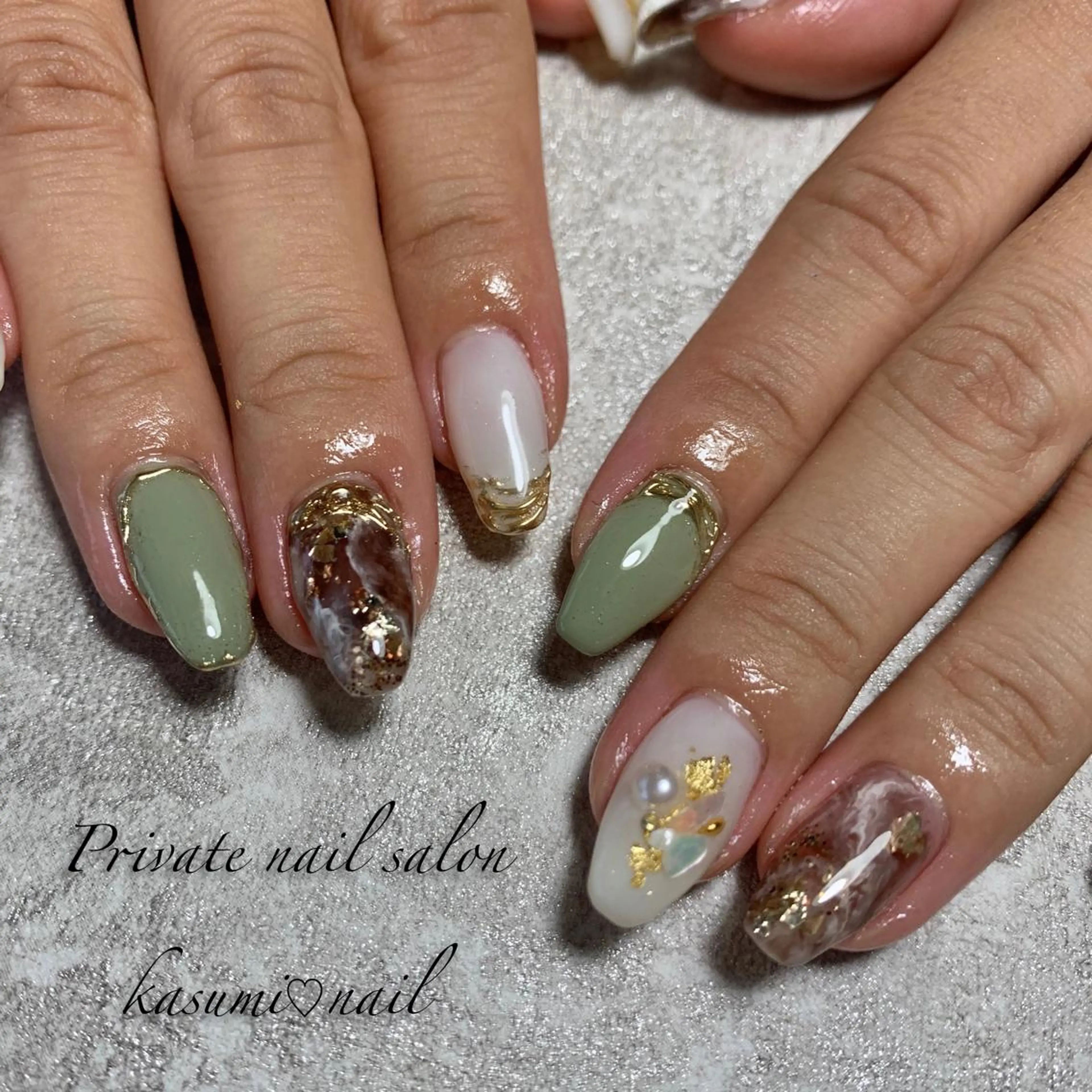ネイル マグネットネイル ミラーネイル ニュアンスネイル 冬ネイル KASUMI♡ Nailのネイルデザイン