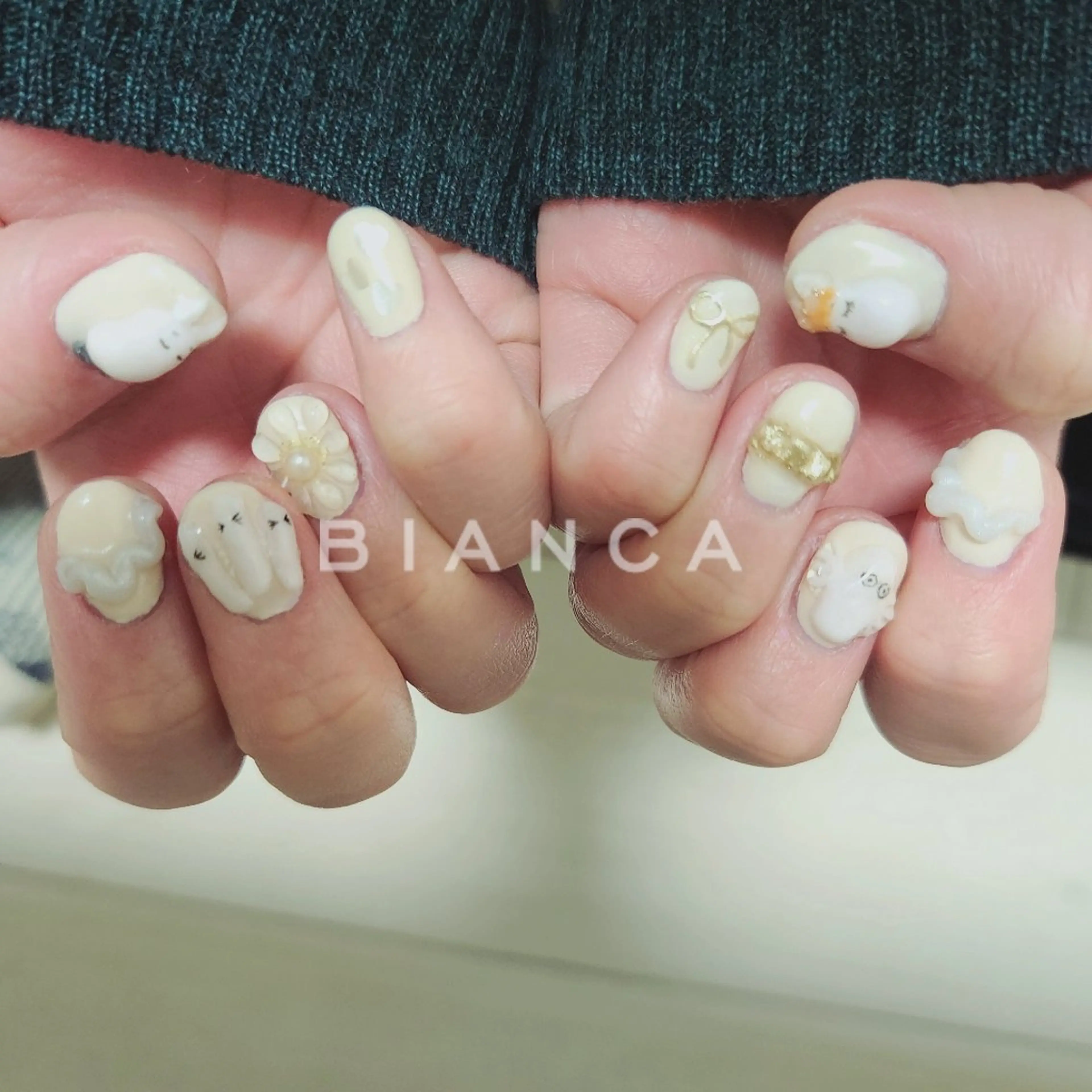 ネイル ブライダルネイル ハンドネイル Bianca名駅店 あゆのネイルデザイン