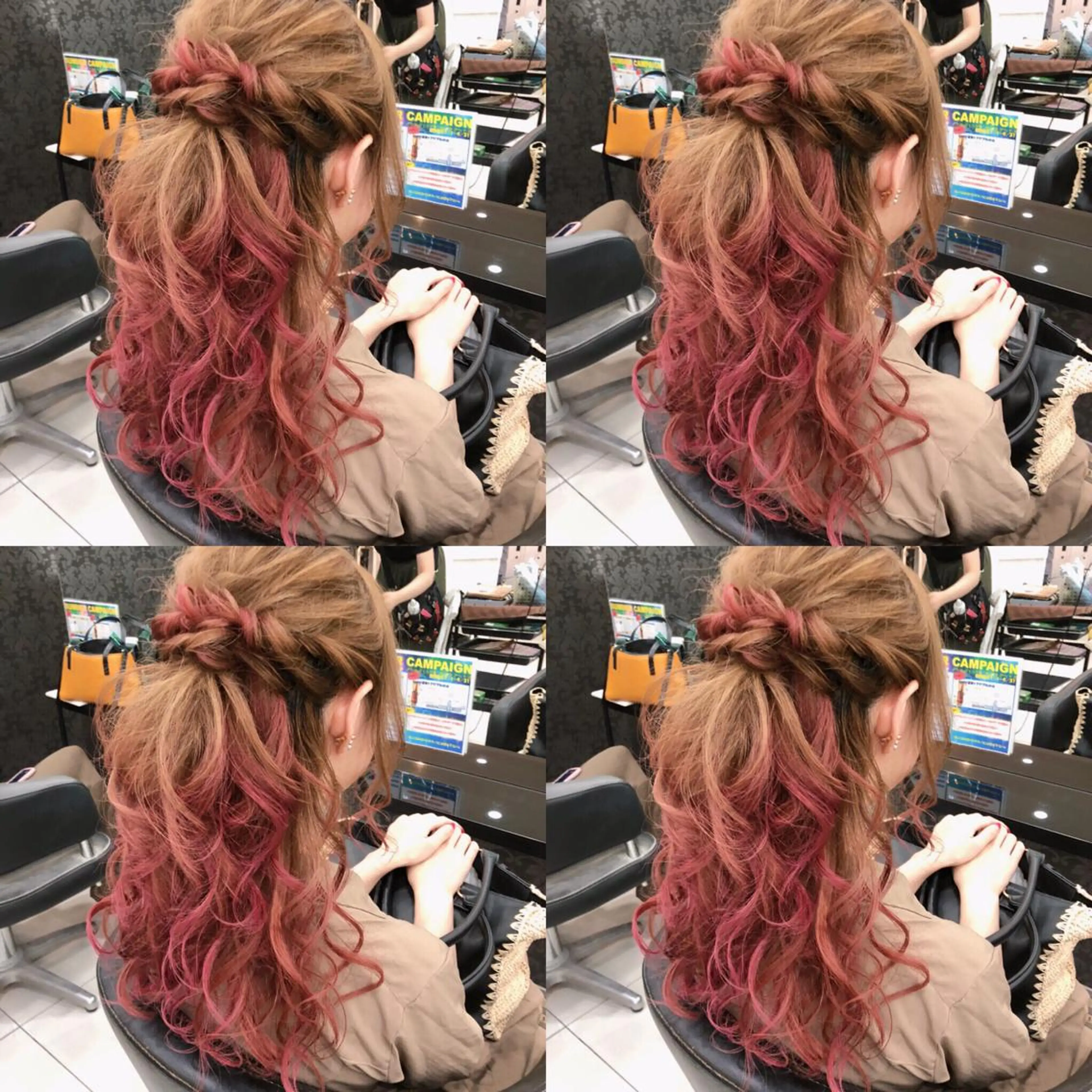 ミディアム ヘアアレンジ ハーフアップ ヘアセット 🌷MAYU 🌷のヘアスタイル