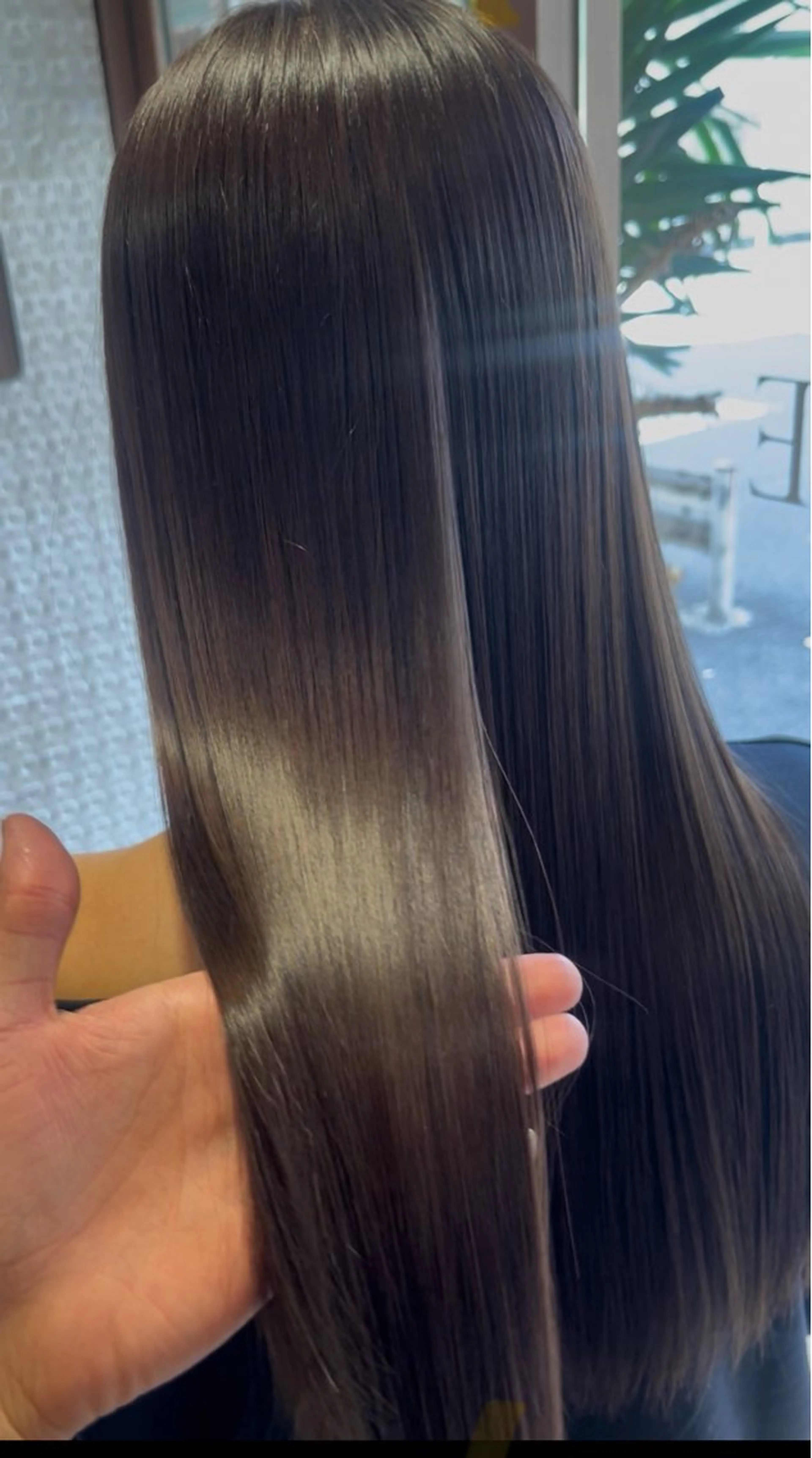 ロング カット 縮毛矯正 トリートメント 👑毛流れ、艶髪◉ 縮毛矯正錦糸町ヒガシのヘアスタイル