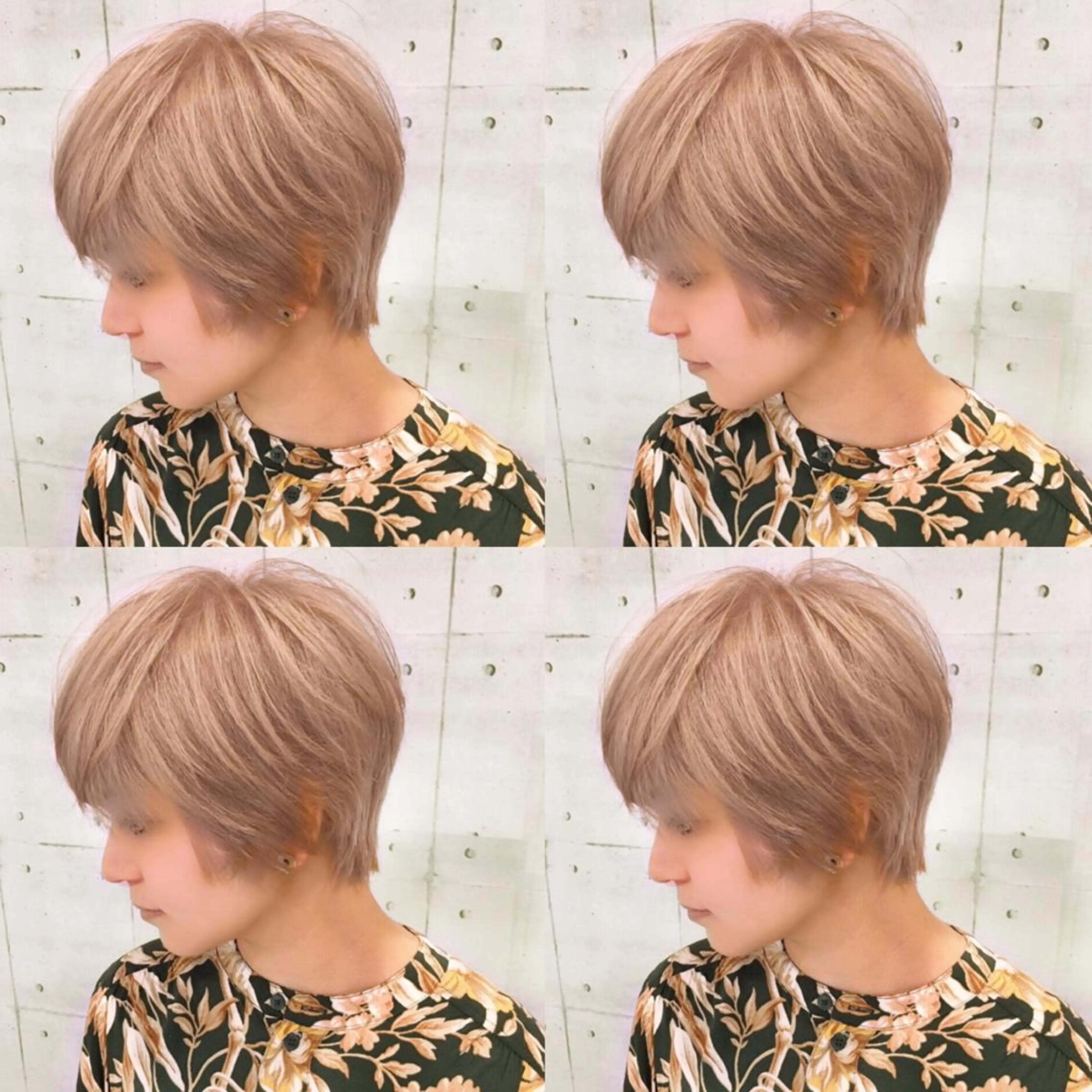 ショート カラー 韓・中華美女ヘア 🇰🇷×🇨🇳のヘアスタイル