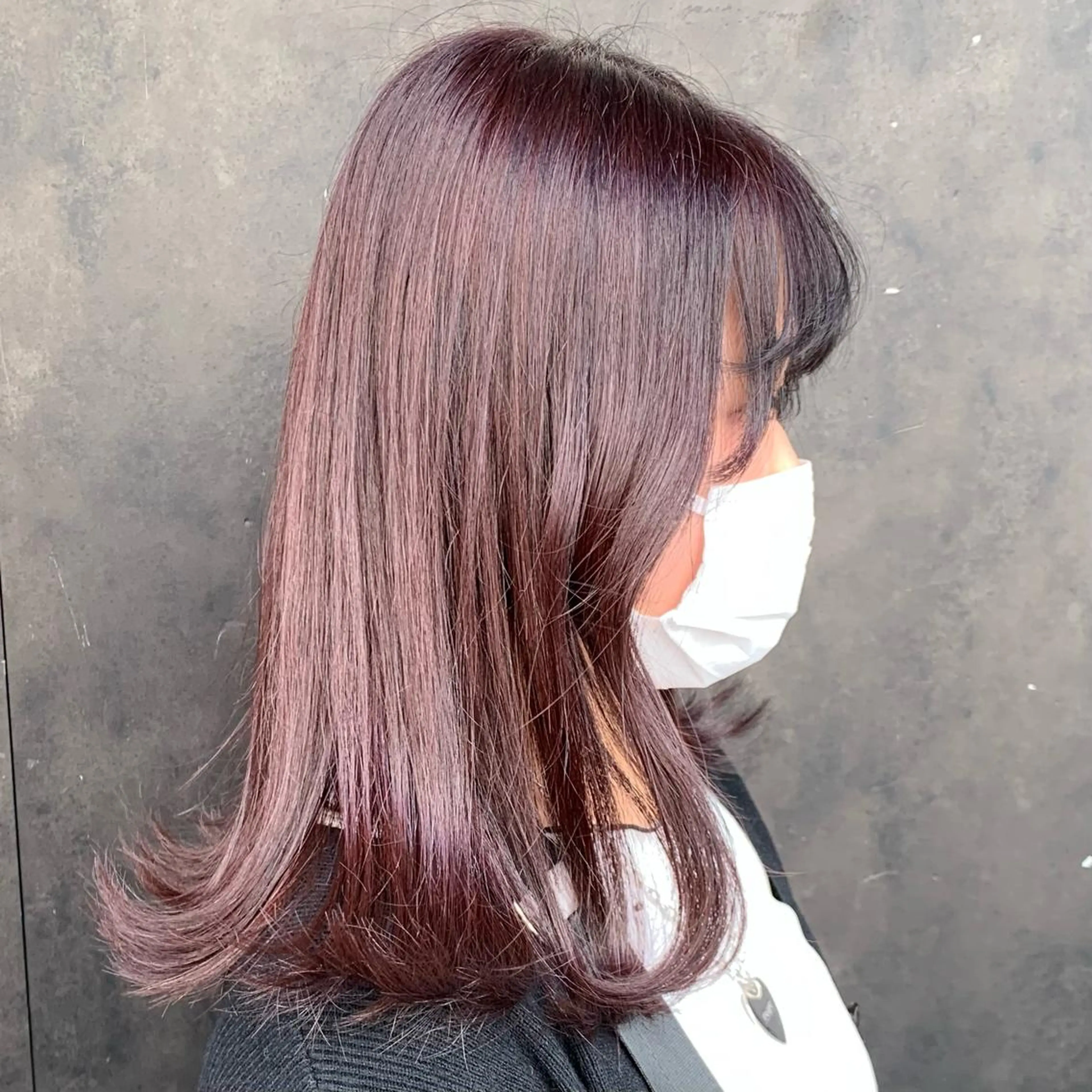 ミディアム カラー ブラウンカラー ピンクカラー ピンクブラウン いとう りょうたのヘアスタイル