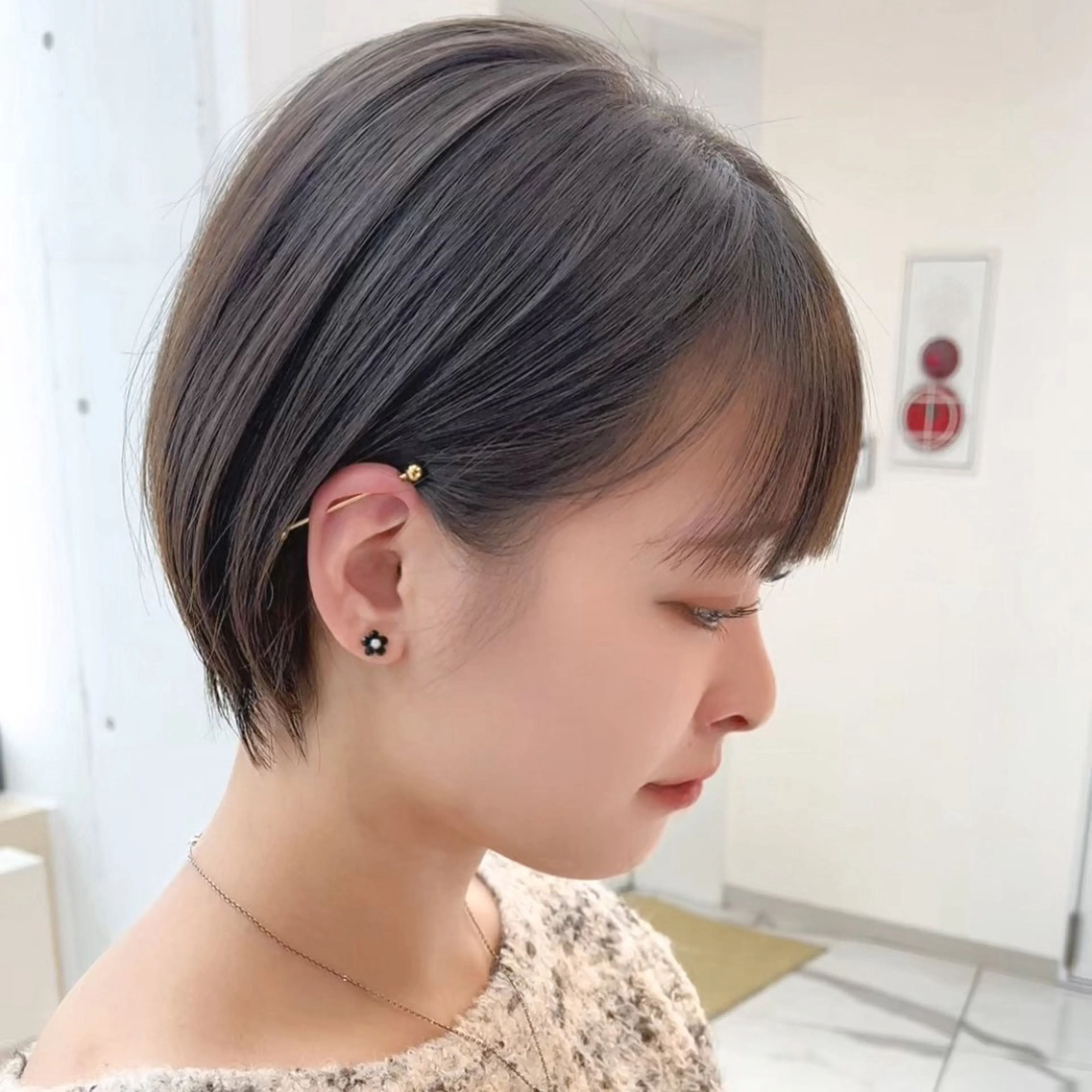 ショート カラー ハイライトカラー くびれヘア ハイライト ショートヘア ショートヘア特化 似合せが得意🤩のヘアスタイル
