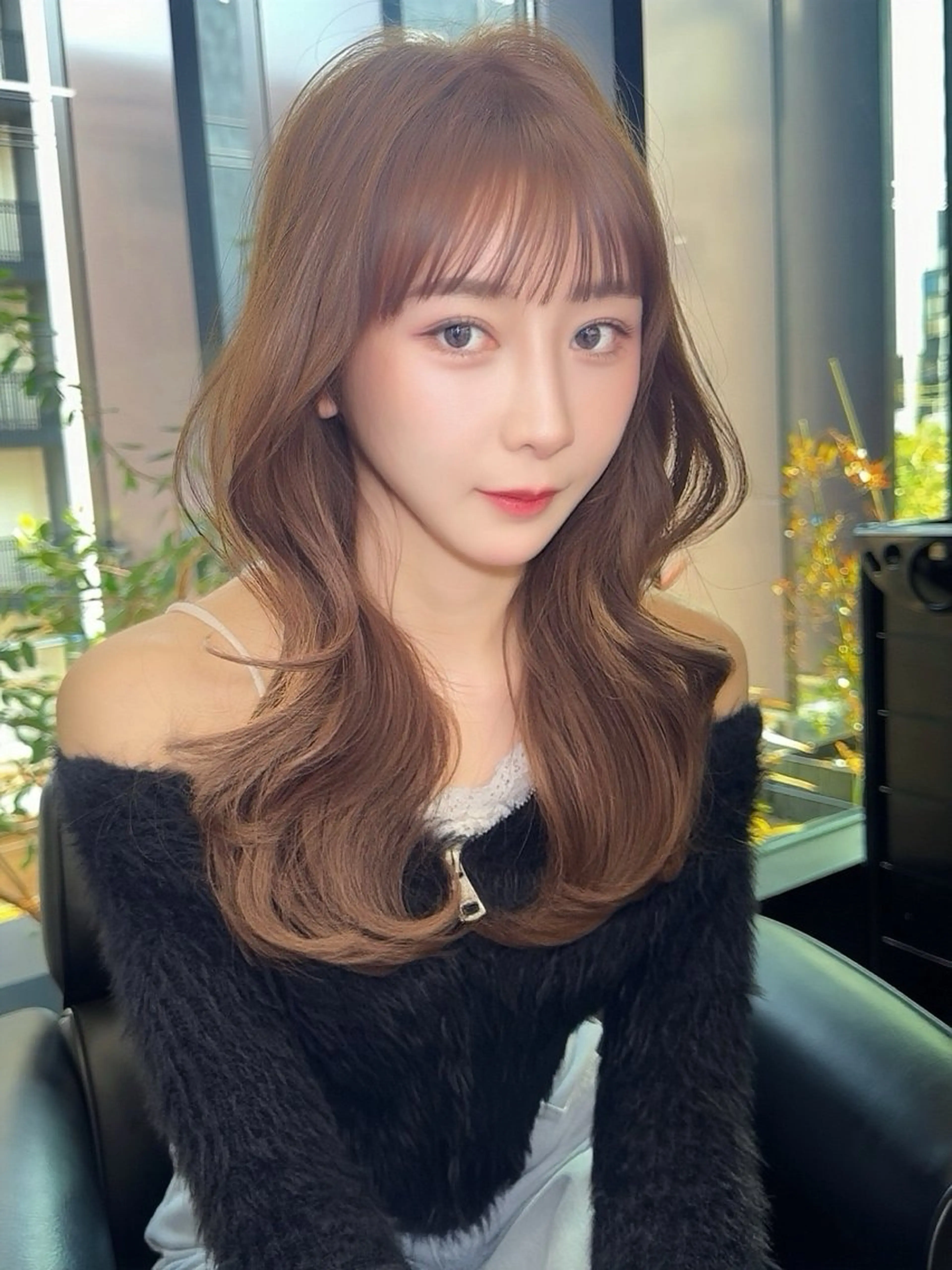 セミロング ヘアカラー 橋本 りくのヘアスタイル