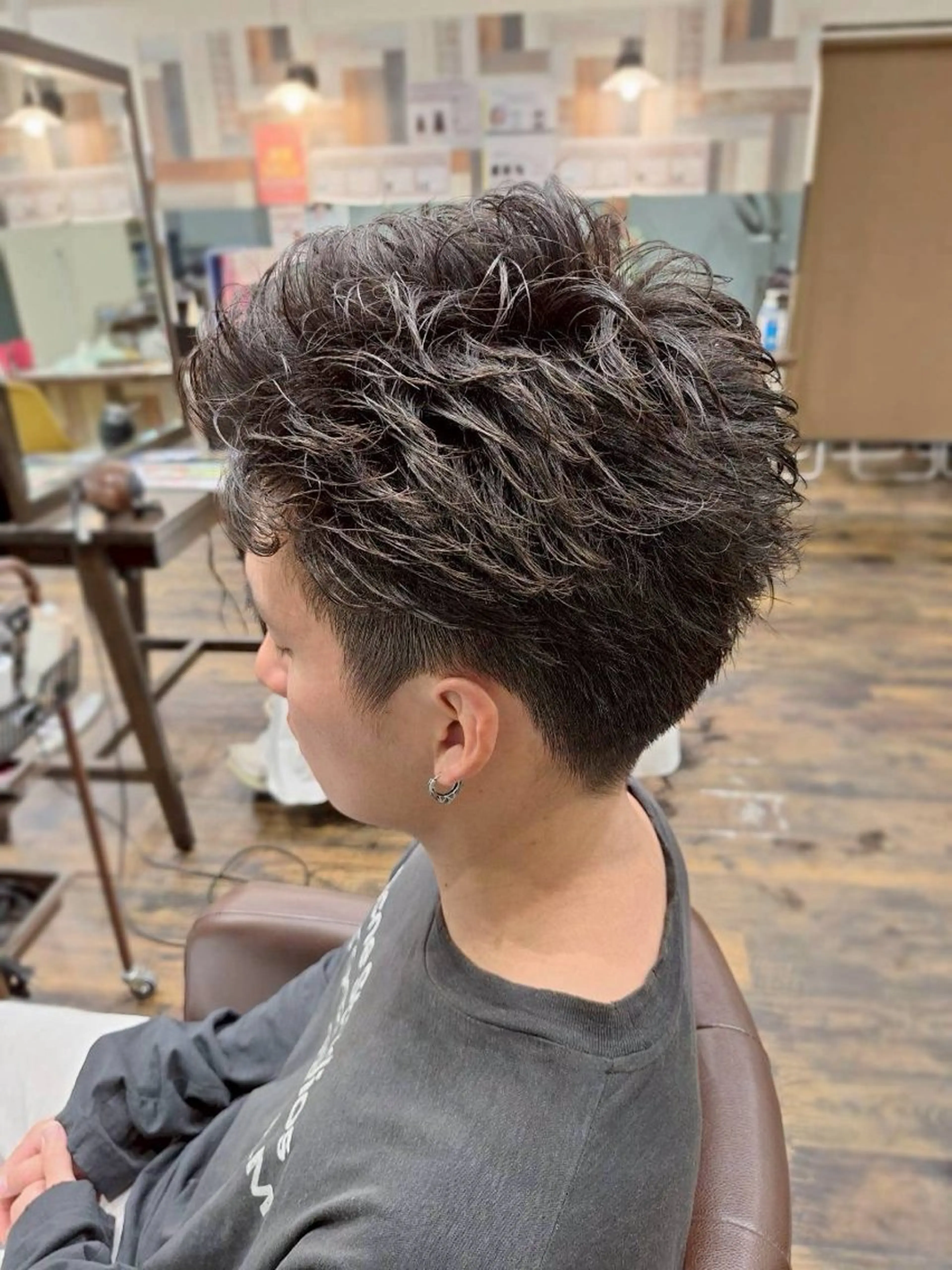 ショート パーマ メンズ メンズパーマ ニュアンスパーマ RAPTURE 宝地店のヘアスタイル