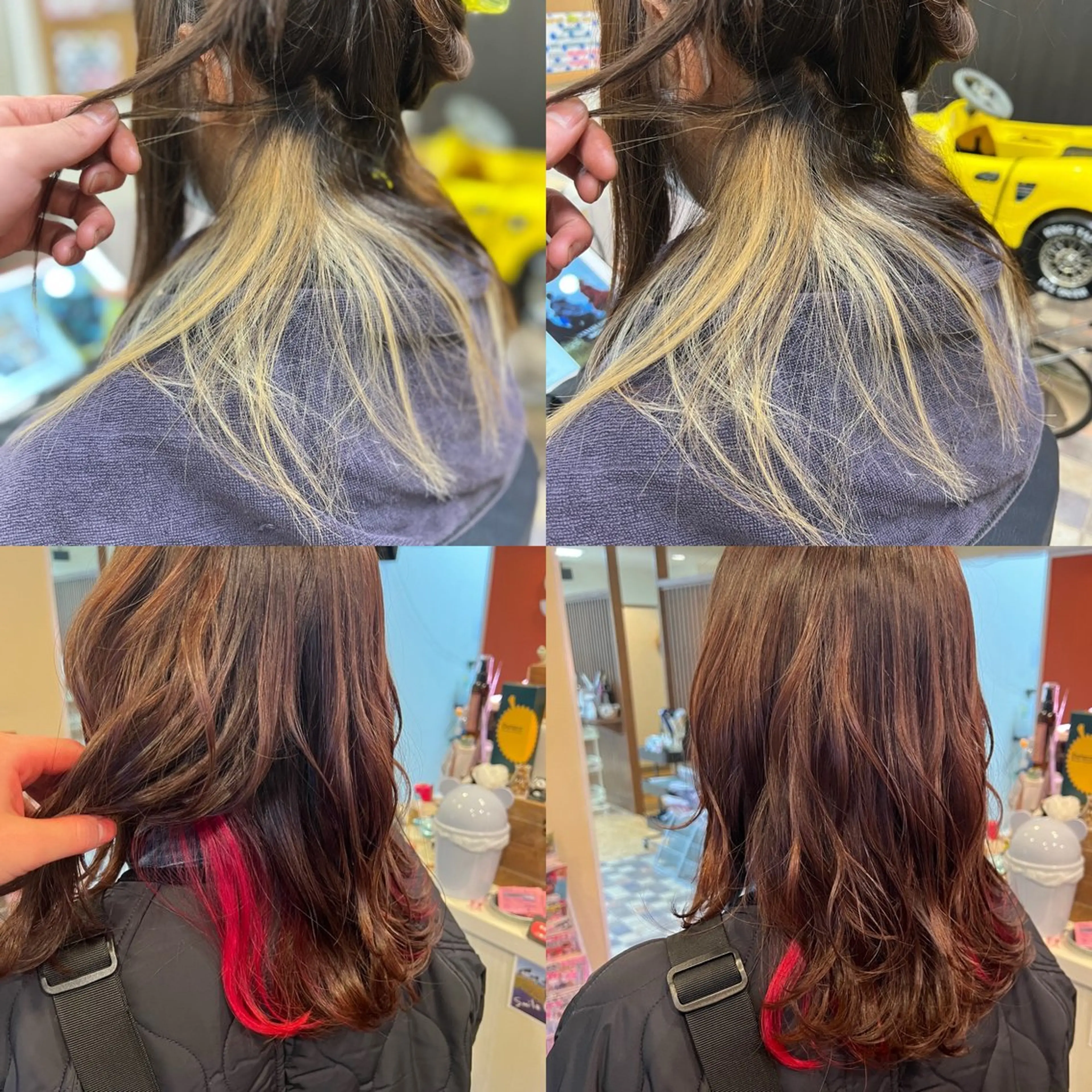 ミディアム カラー Aile所属・酸性ストレート／カラ ー/山下高明のヘアスタイル