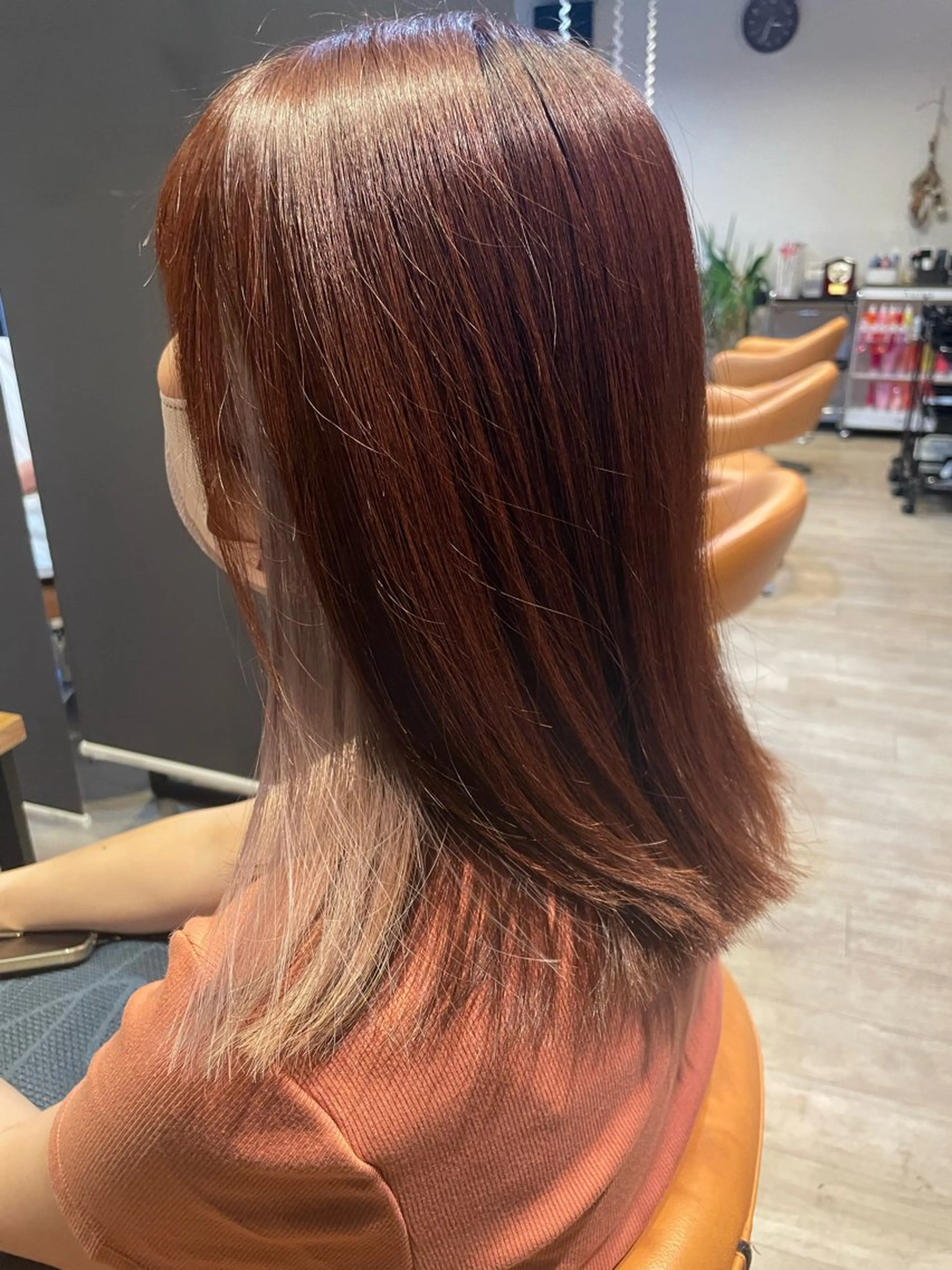 セミロング カラー イヤリングカラー ヘアカラー 髪質改善/ブリーチ 田代 龍我のヘアスタイル