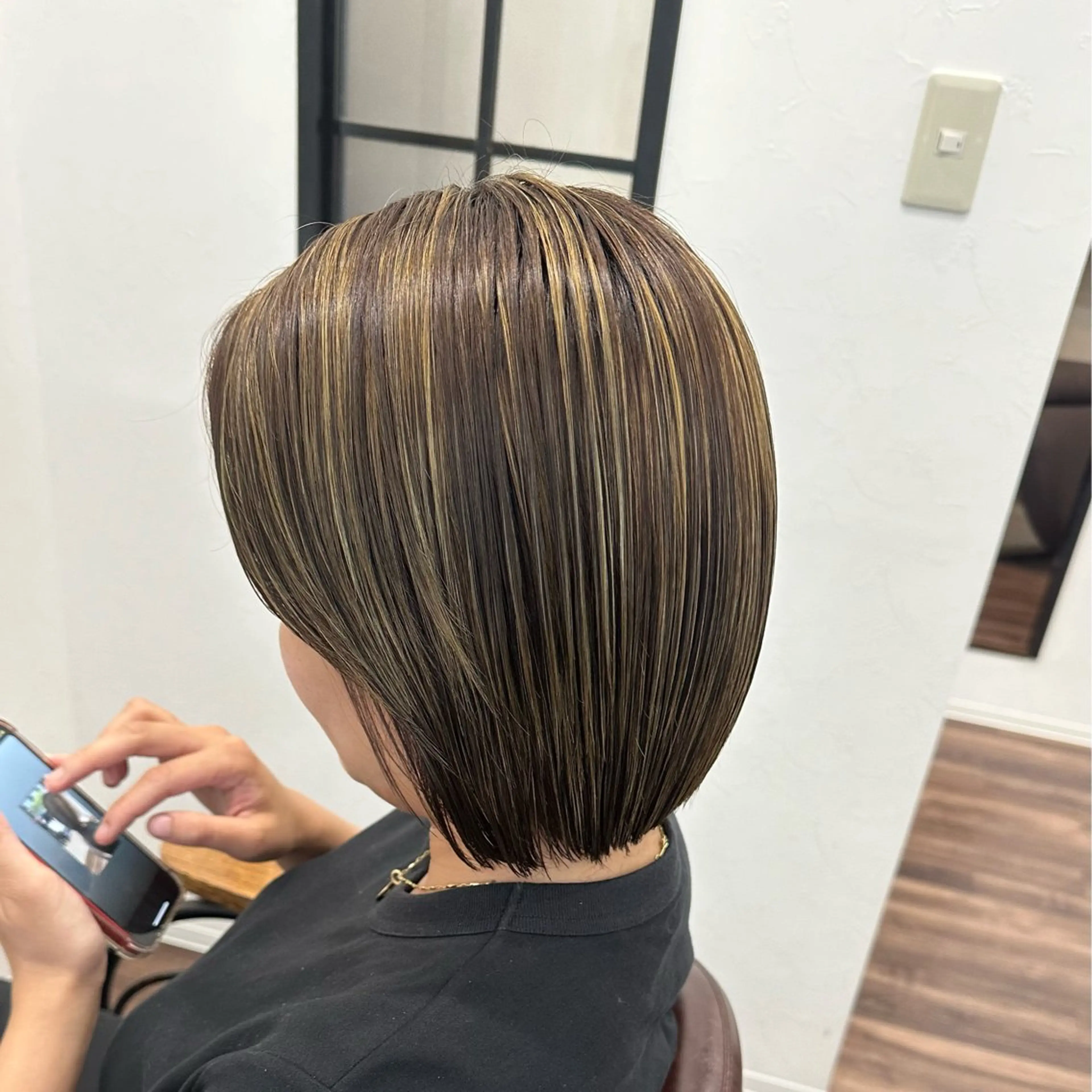 ミディアム ボブ カット 🪼スペースアトリエ リル　アラキ🪼のヘアスタイル