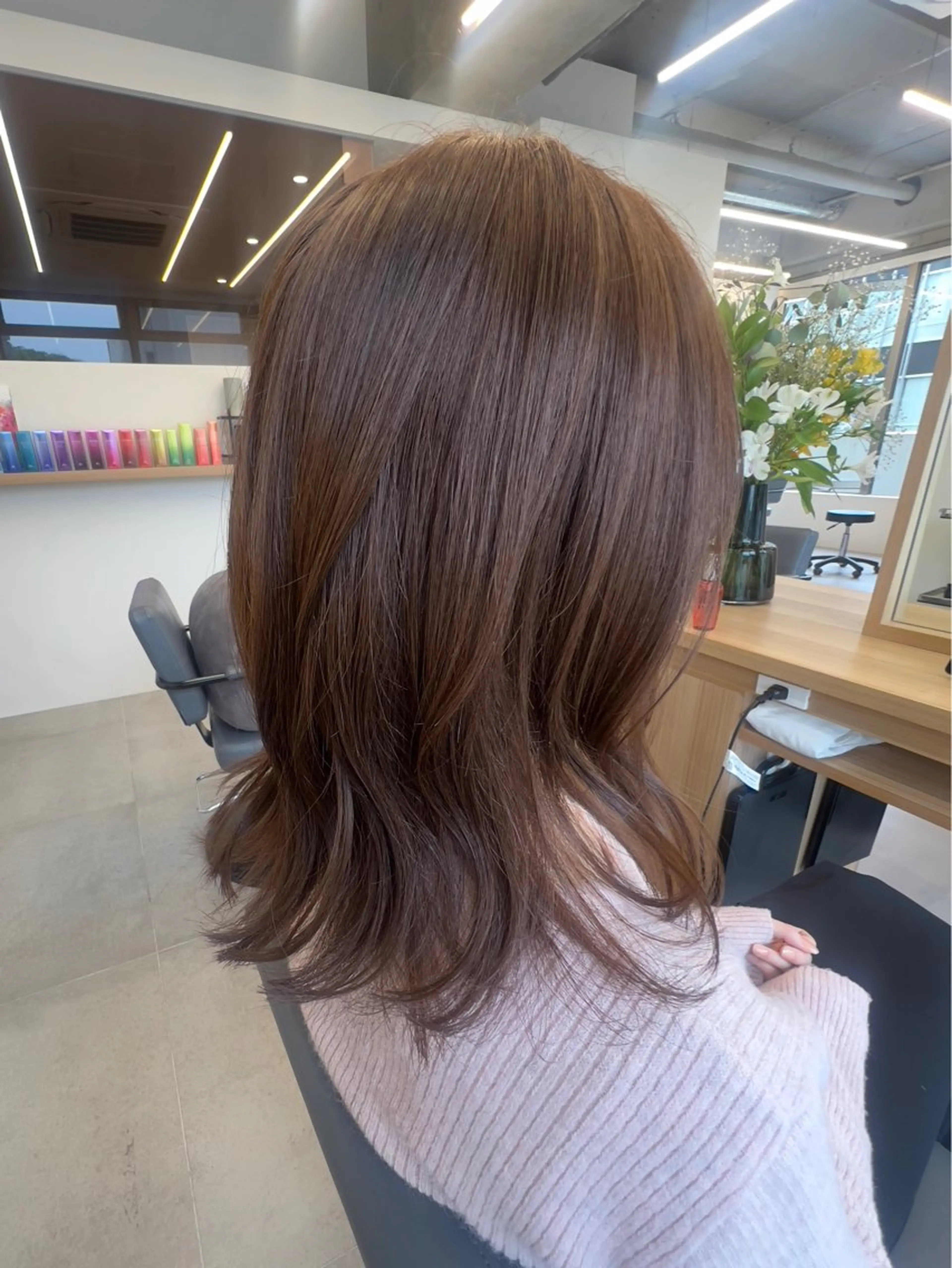 セミロング カラー カット ヘアカラー トリートメント タナカ マヤ/金沢八景のヘアスタイル