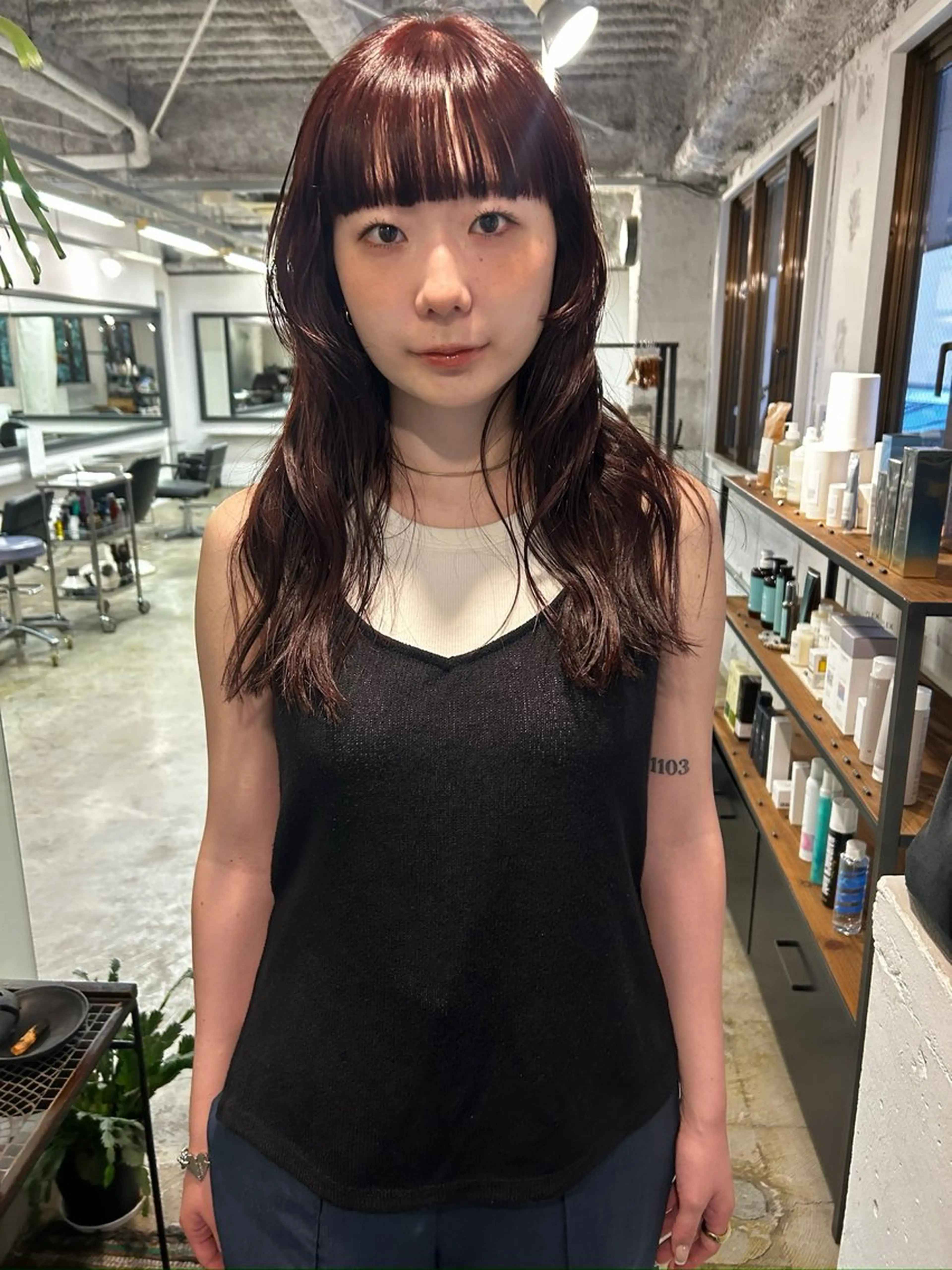 ロング カラー カット ヘアカラー トリートメント シシドアスカ /中目黒/パーマのヘアスタイル