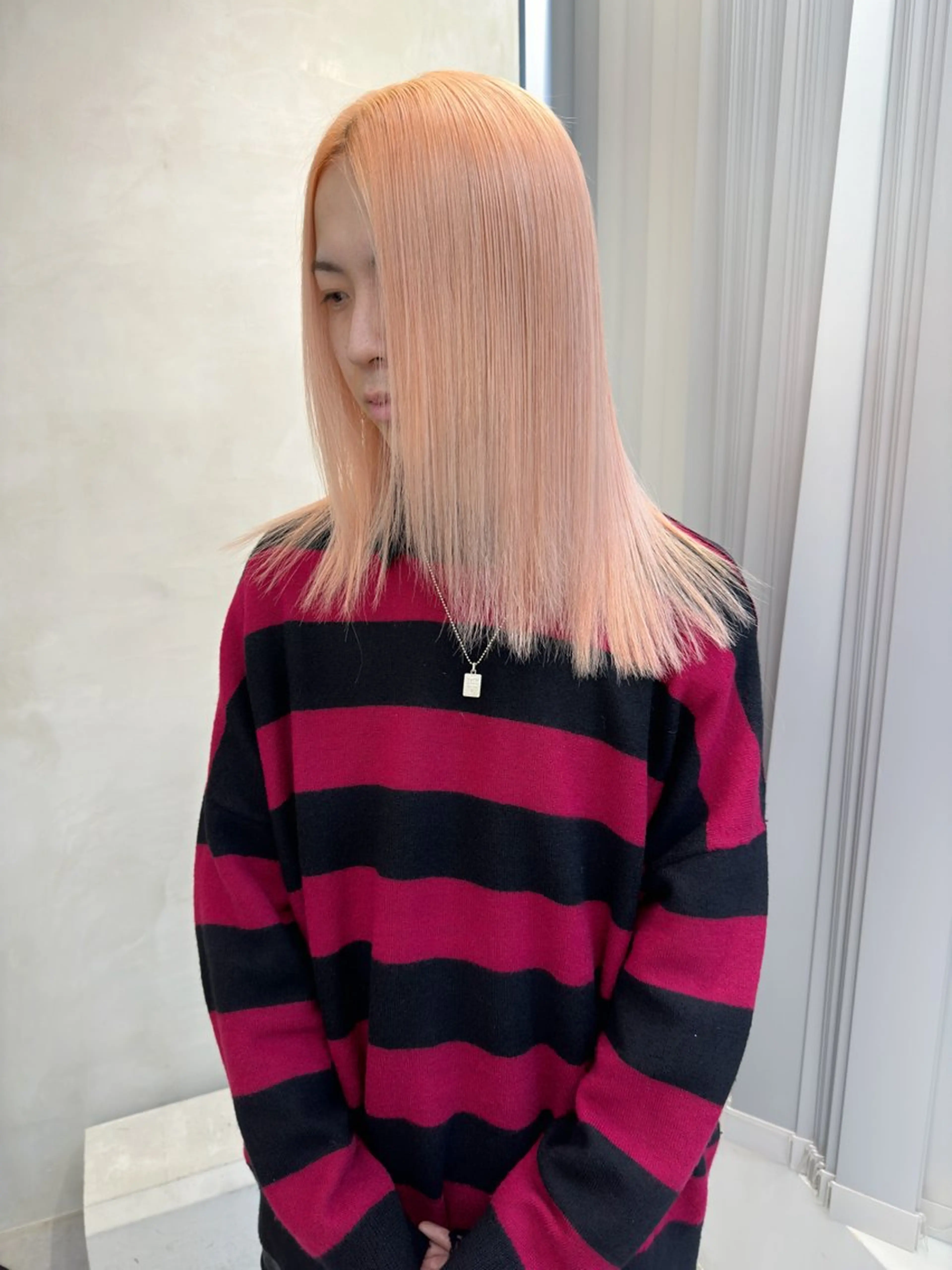 カラー オレンジ ヘアカラー ダメージレスブリーチ 専門美容師/クワさんのヘアスタイル