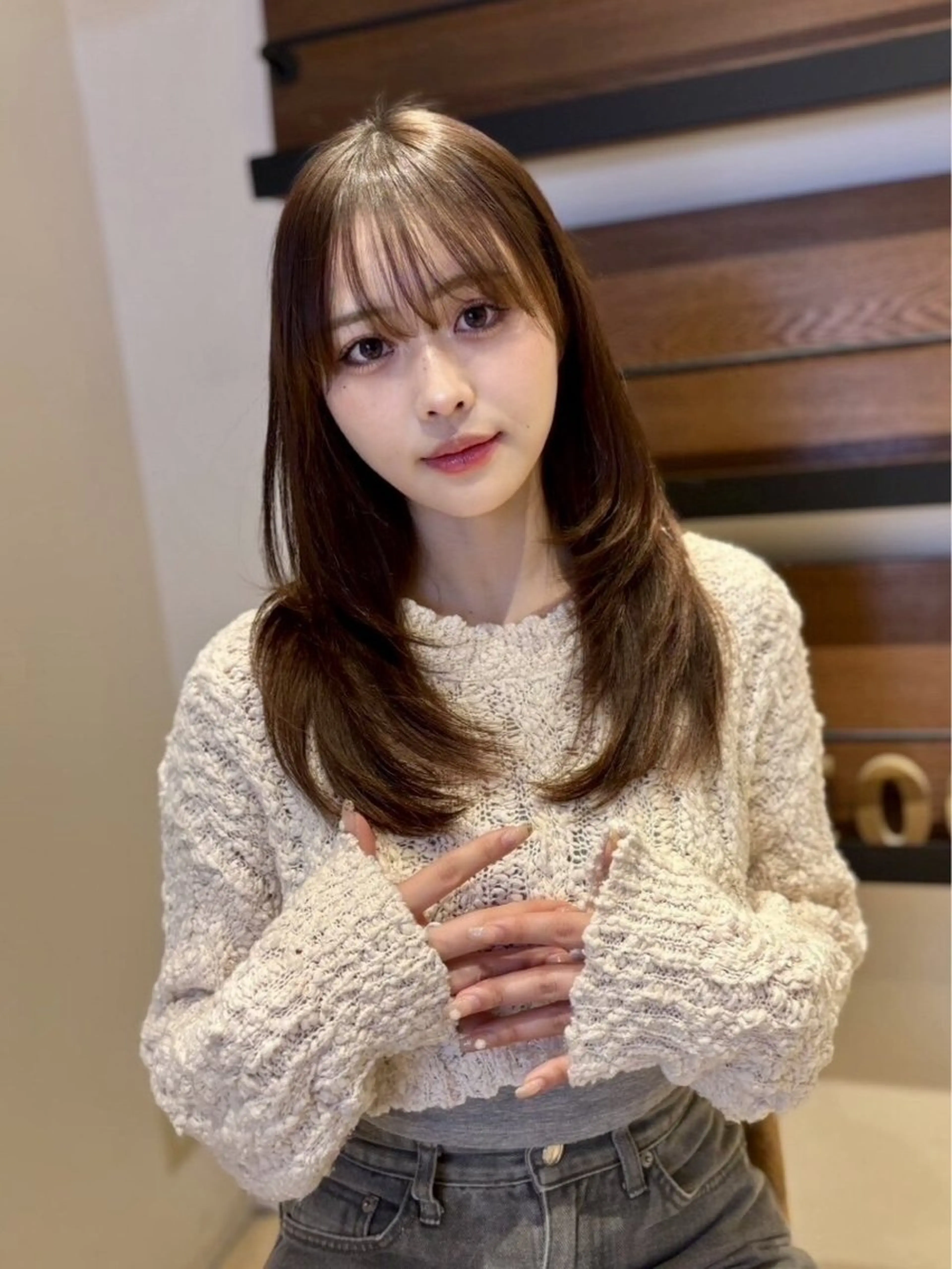 セミロング カット トリートメント Maison髪質改善 レイヤー/三宮のヘアスタイル