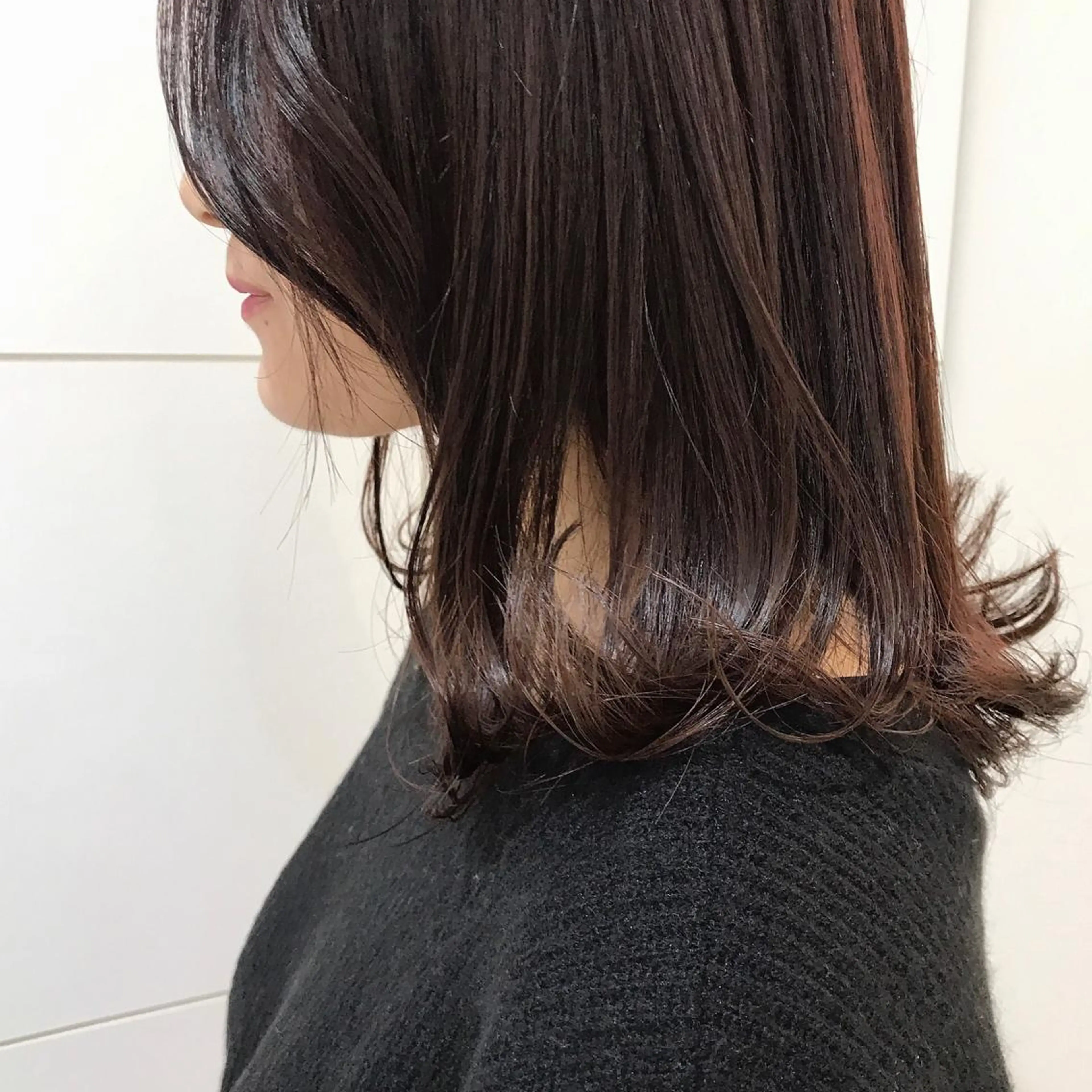 ミディアム カラー 田中 あかねのヘアスタイル