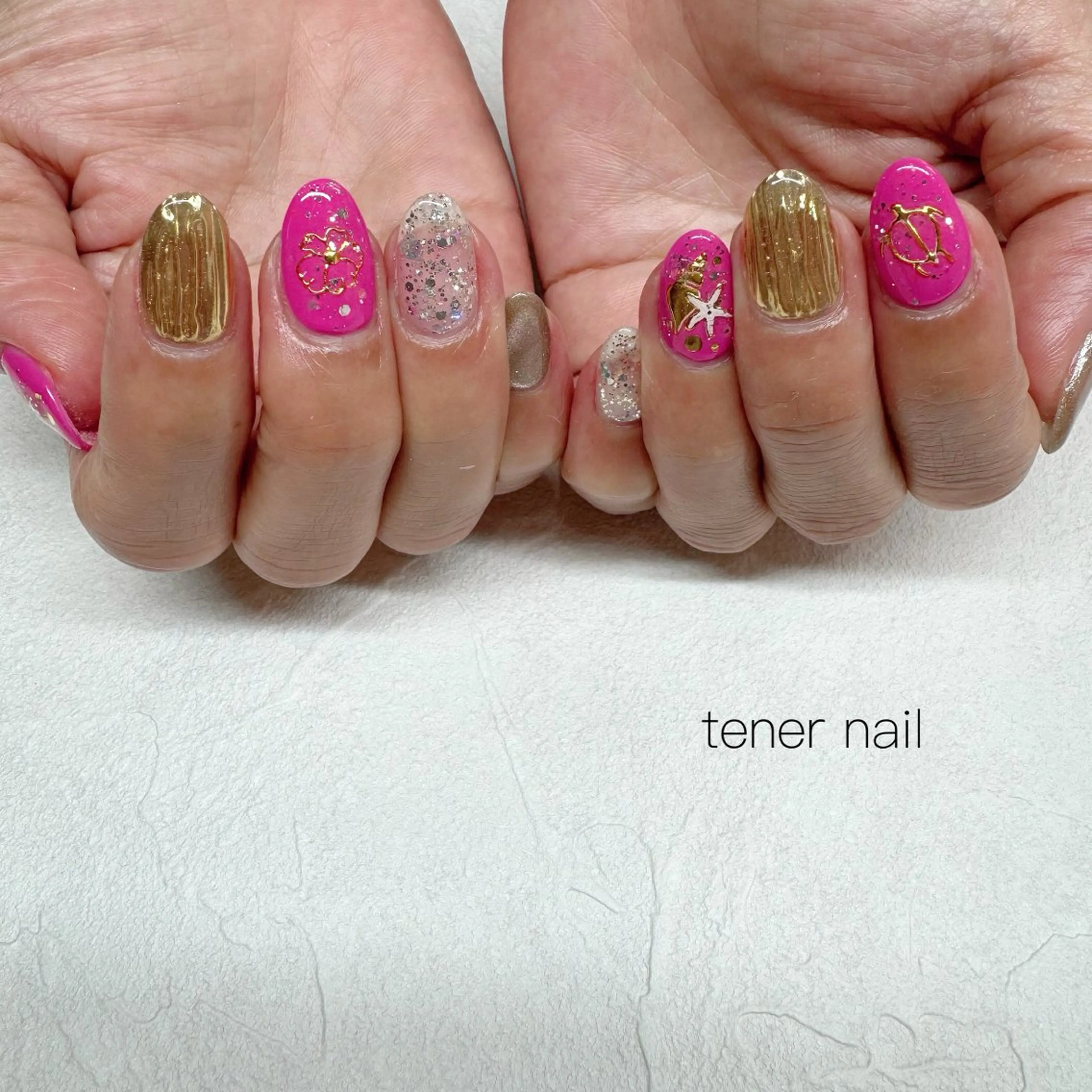 ネイル ピンク ハンドネイル tener  nail  テネルネイル所属・テネルネイル tener nailのネイルデザイン