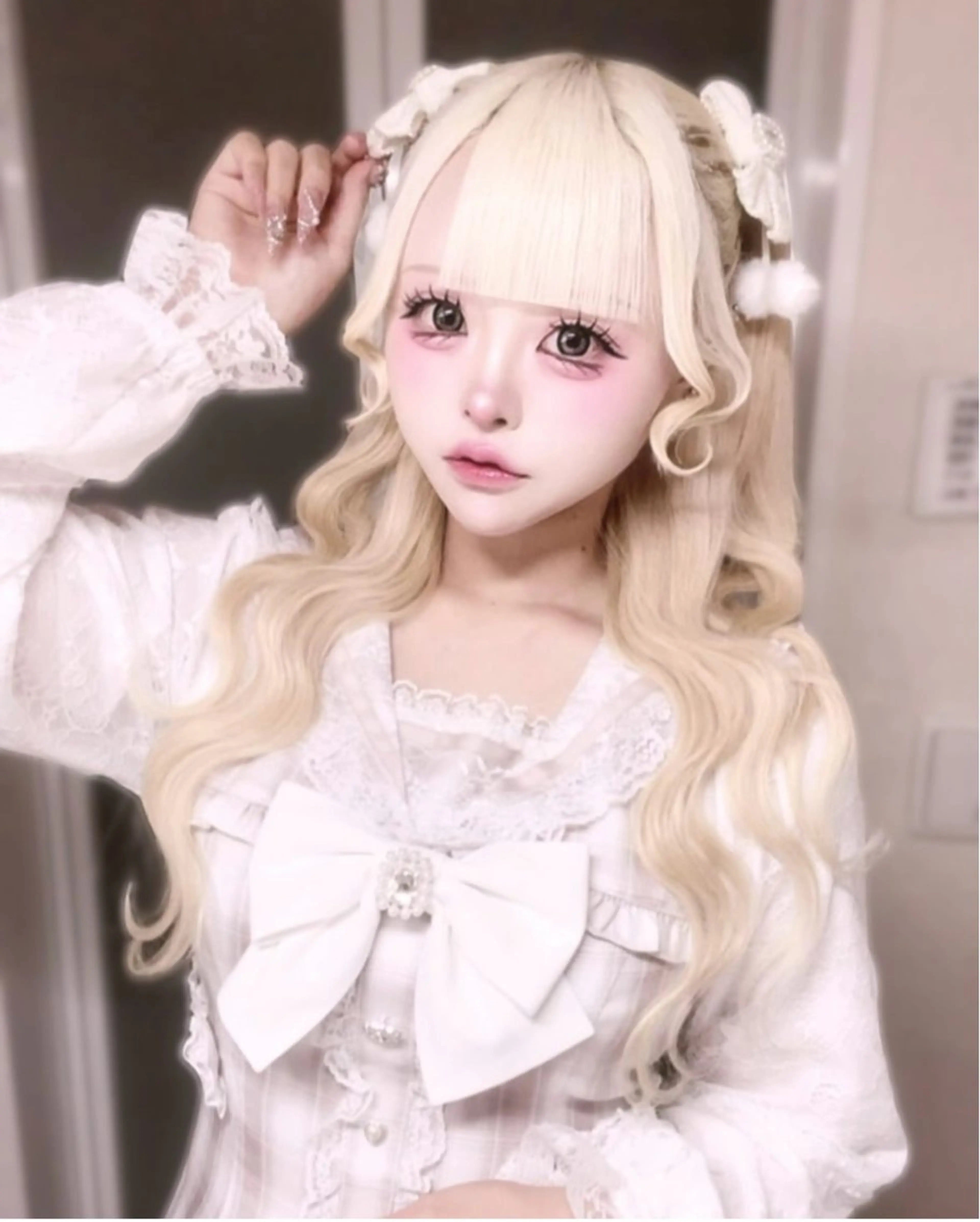 ロング カラー カット ヘアカラー エクステ 🪸ハイトーンカラー エクステmisakiのヘアスタイル