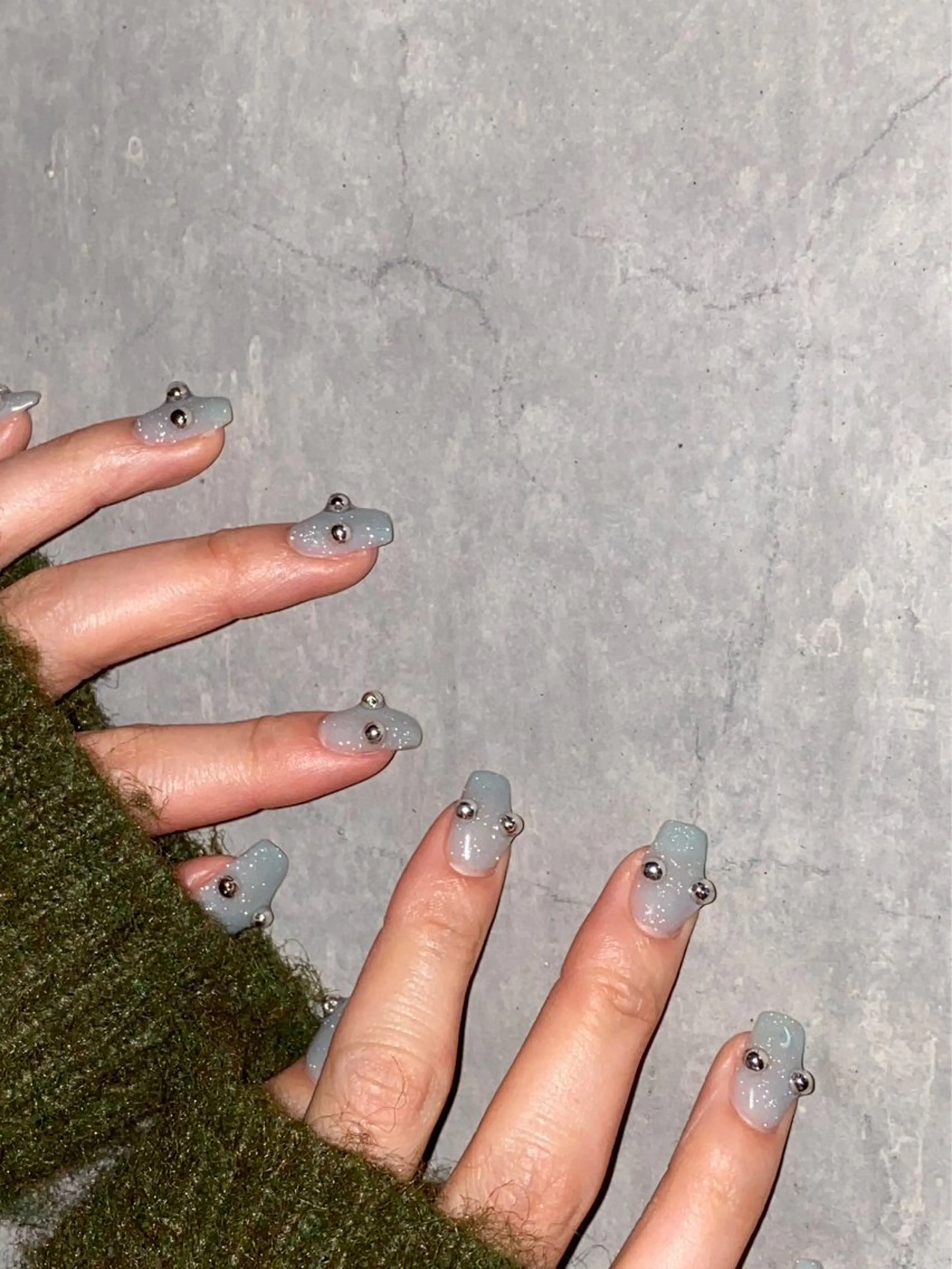 ネイル ブルー 持ち込み ニュアンスネイル Charme. NOBUKOのネイルデザイン