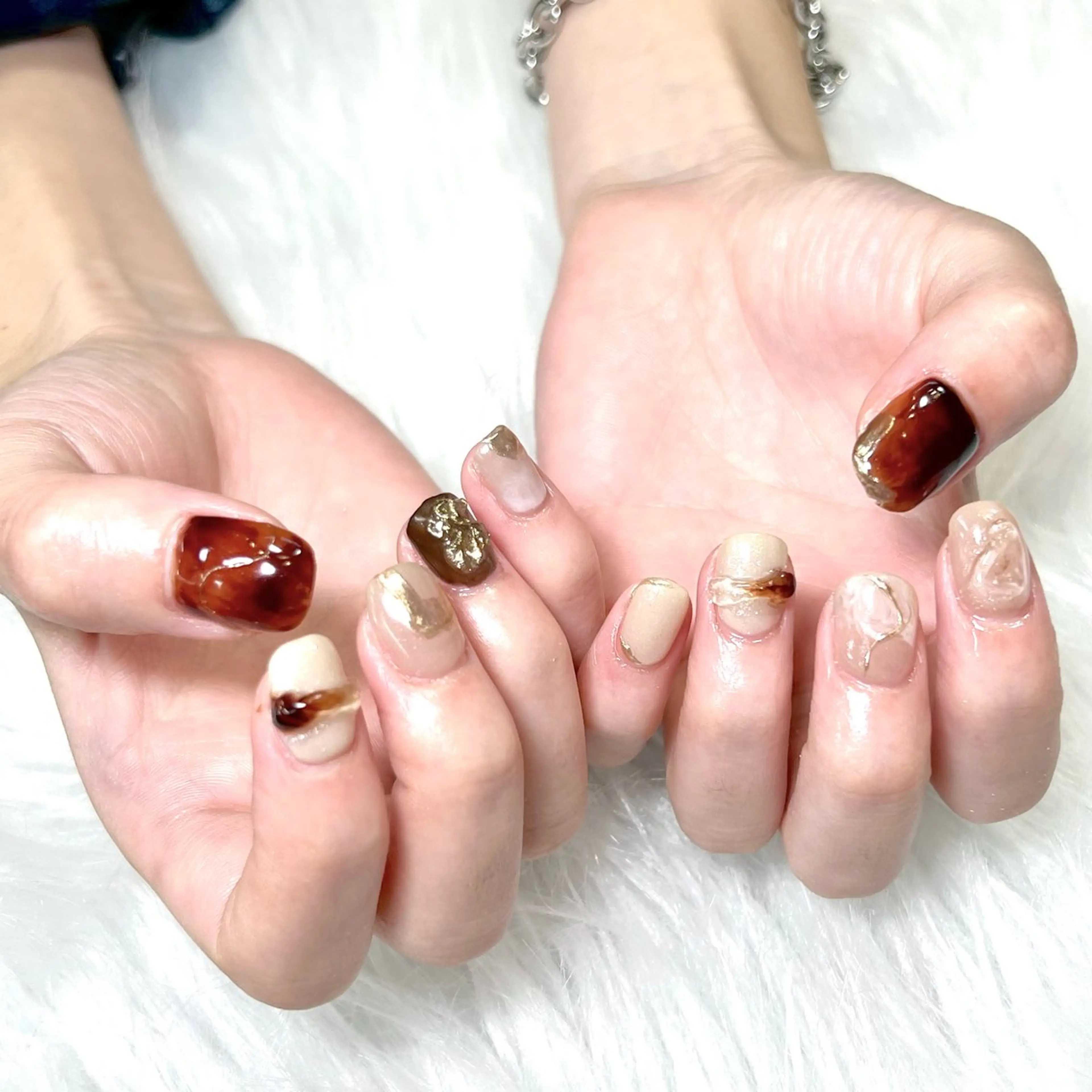 ネイル ハンドネイル E  nail 風羽のネイルデザイン