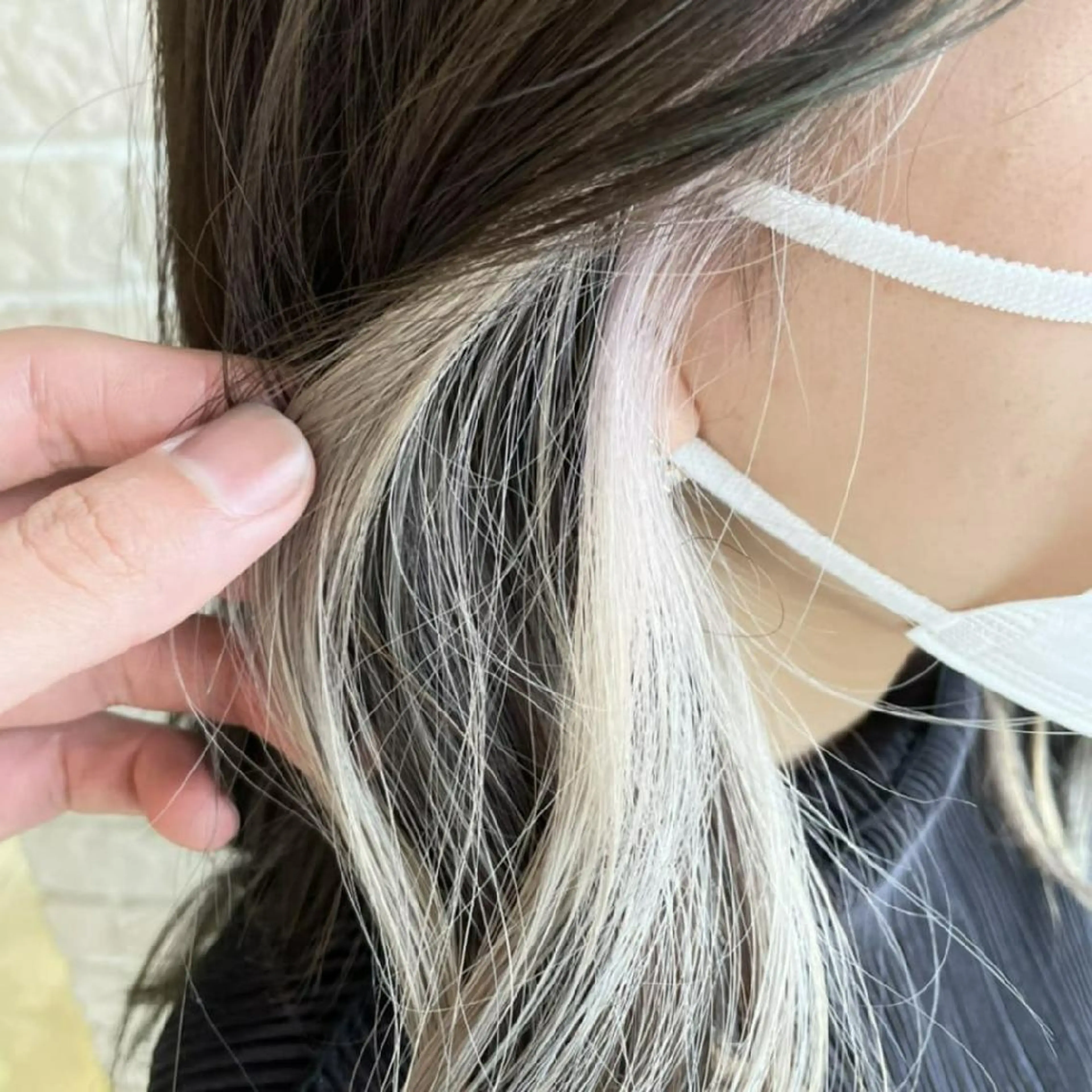 ロング カラー ベージュカラー ブリーチ enn.bleach by t.a.g所属・SHUNTA /ブリーチ/レイヤーのヘアスタイル