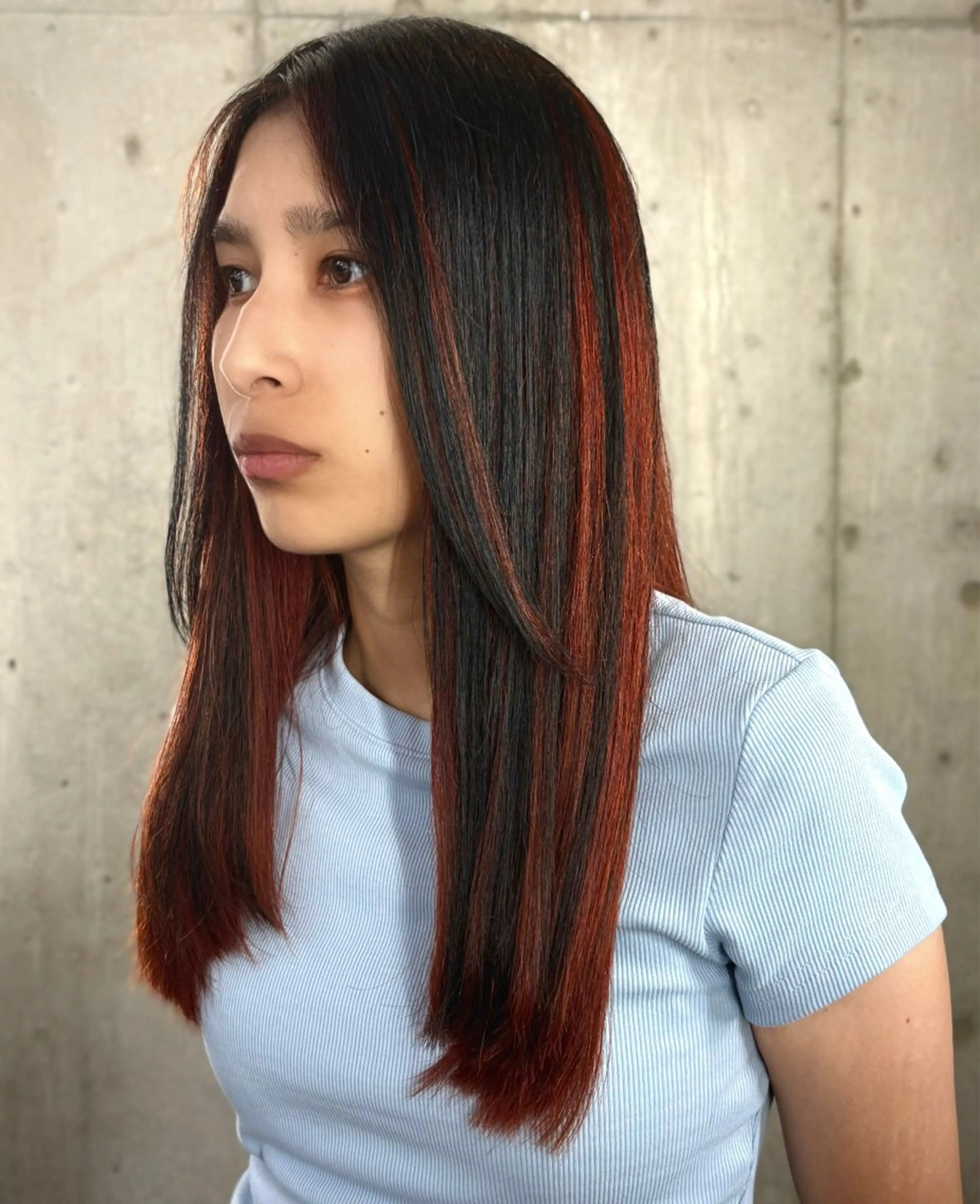 ロング カラー ヘアカラー ドアベルヘアリビング所属・加藤志保 🎗️🫧モデル募集のヘアスタイル