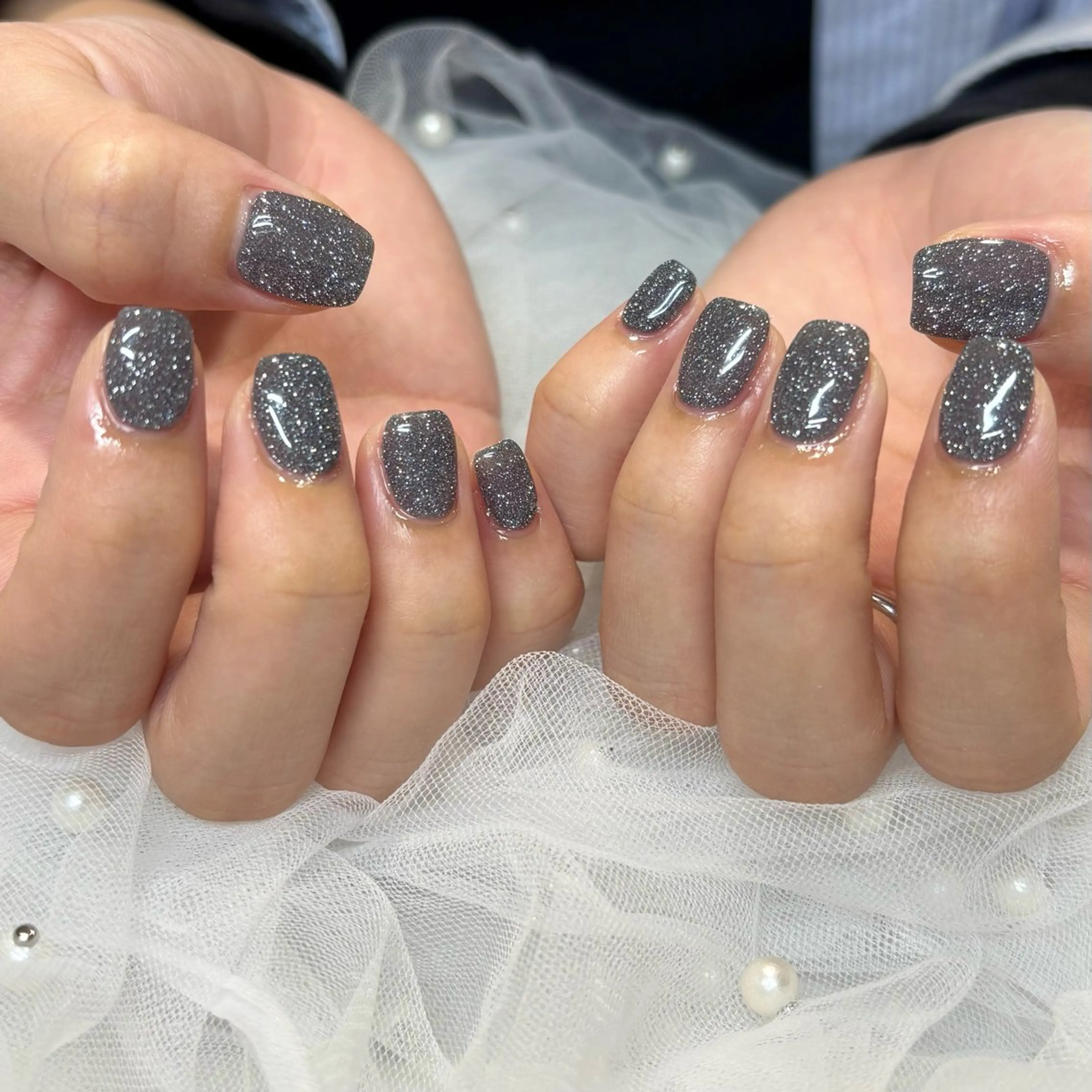 ネイル フラッシュネイル ワンカラーネイル ハンドネイル 荒巻 めいのネイルデザイン