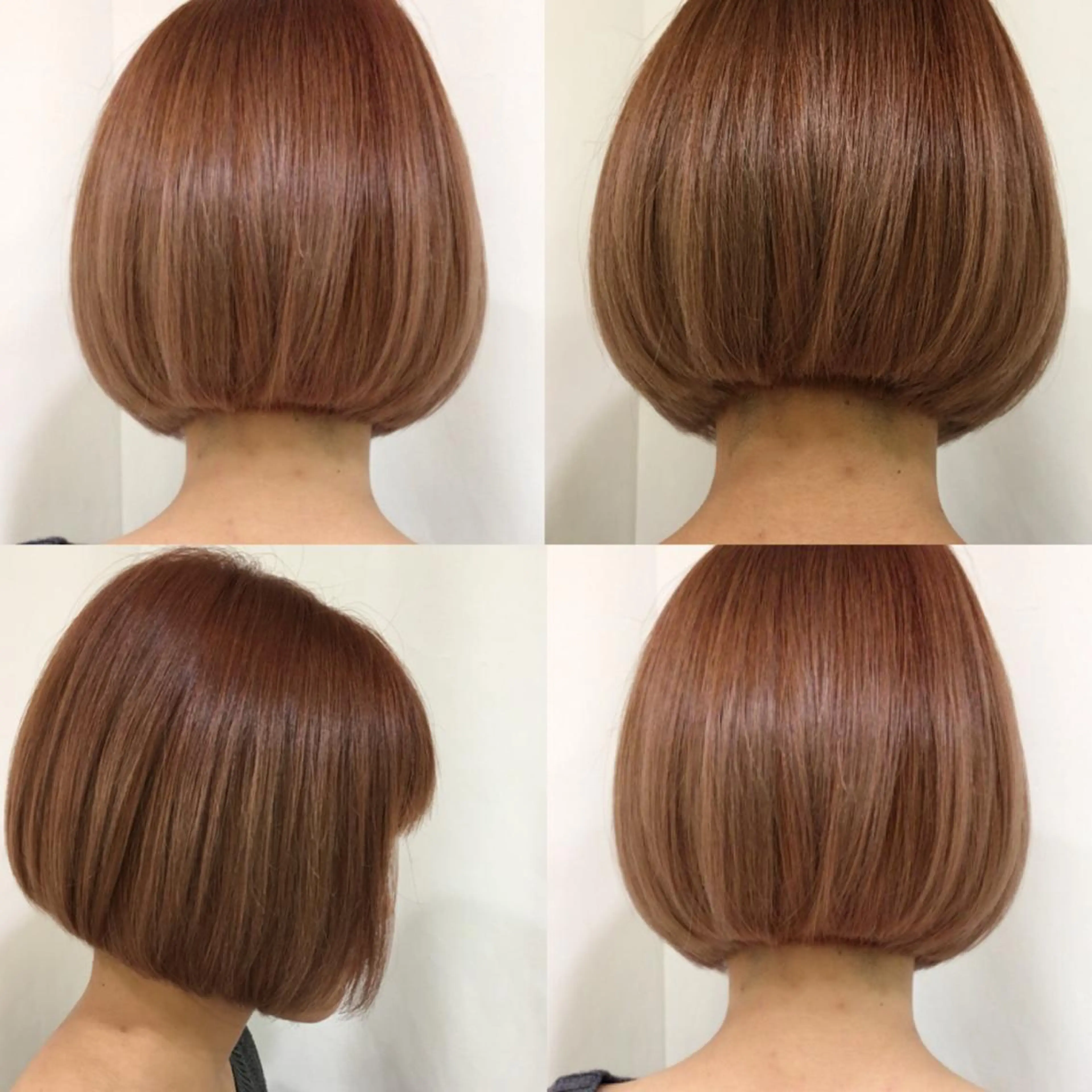 ショート カラー ヘアアレンジ マツエク・マツパ ワンレンボブ ボブ きむえり/髪質改善 /セット/カラーのヘアスタイル