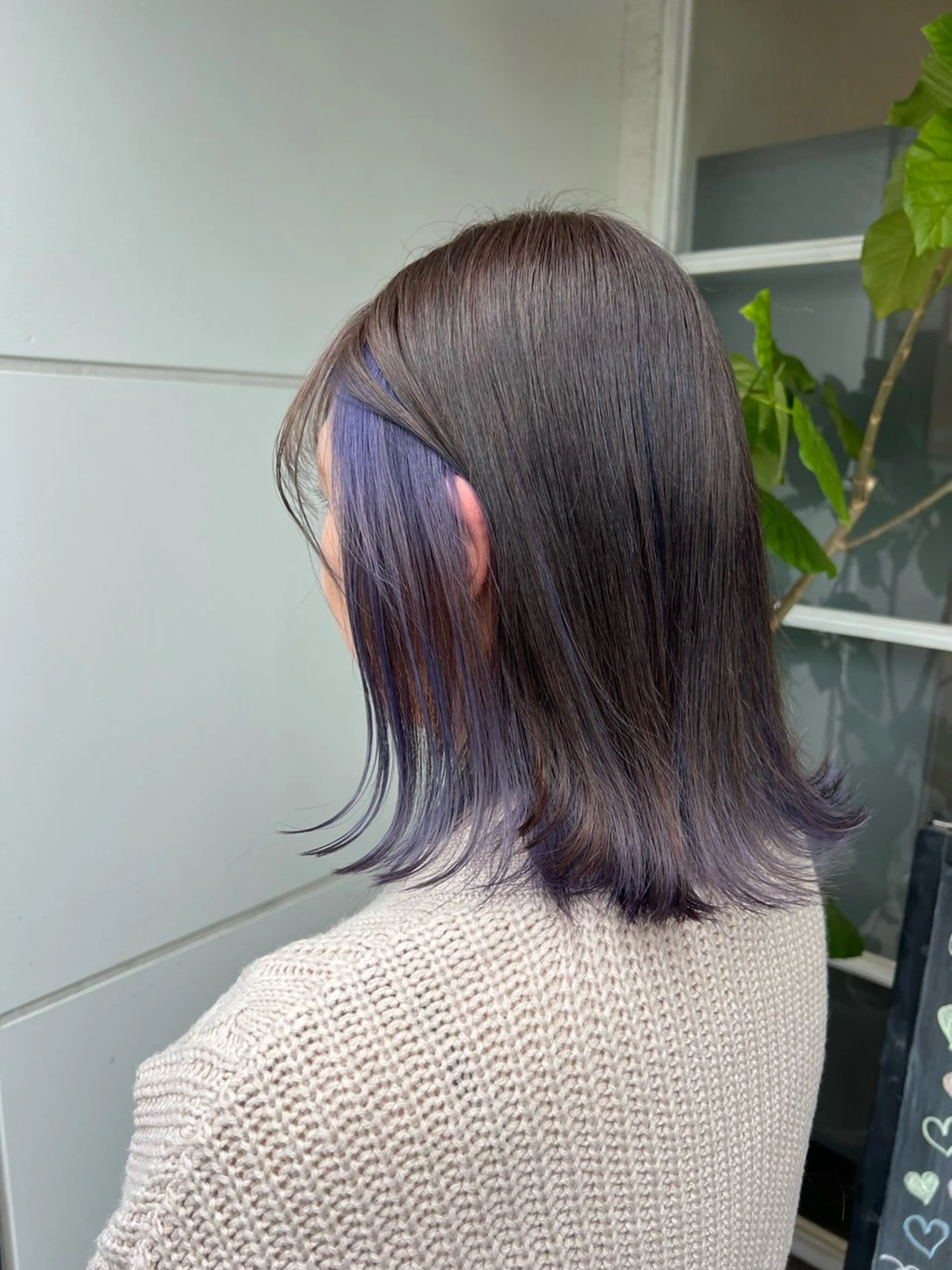 ミディアム ヘアカラー ワタナベ モカ🦢ダブルカラーのヘアスタイル