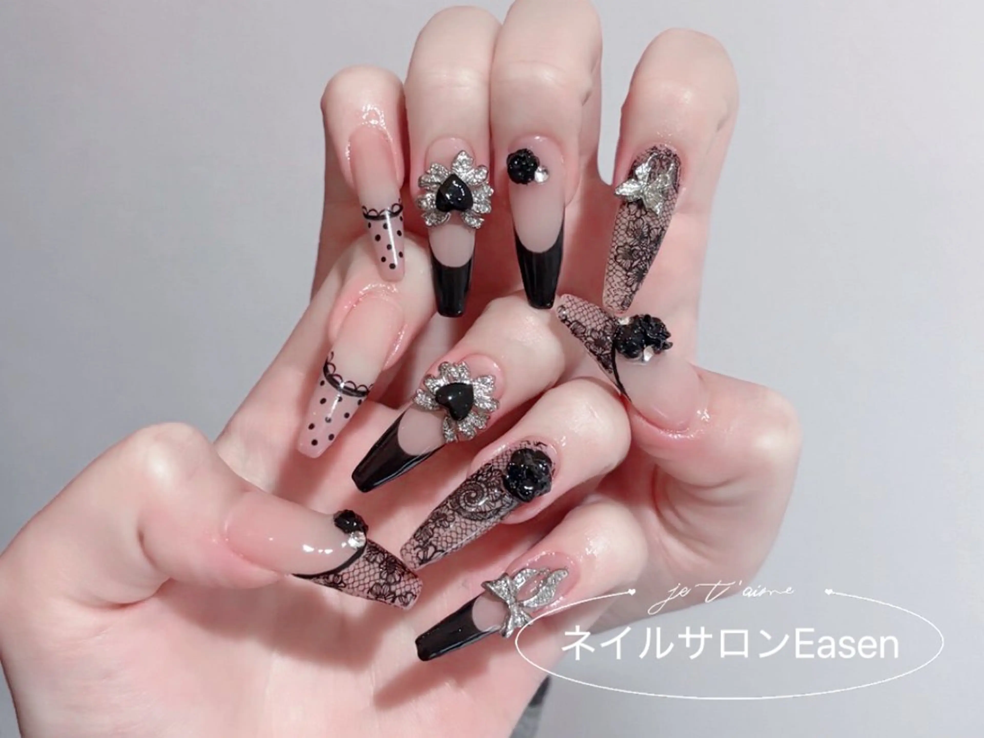 【チップ長さだし10本】✨持ち込みデザインフルアートコース✨の写真