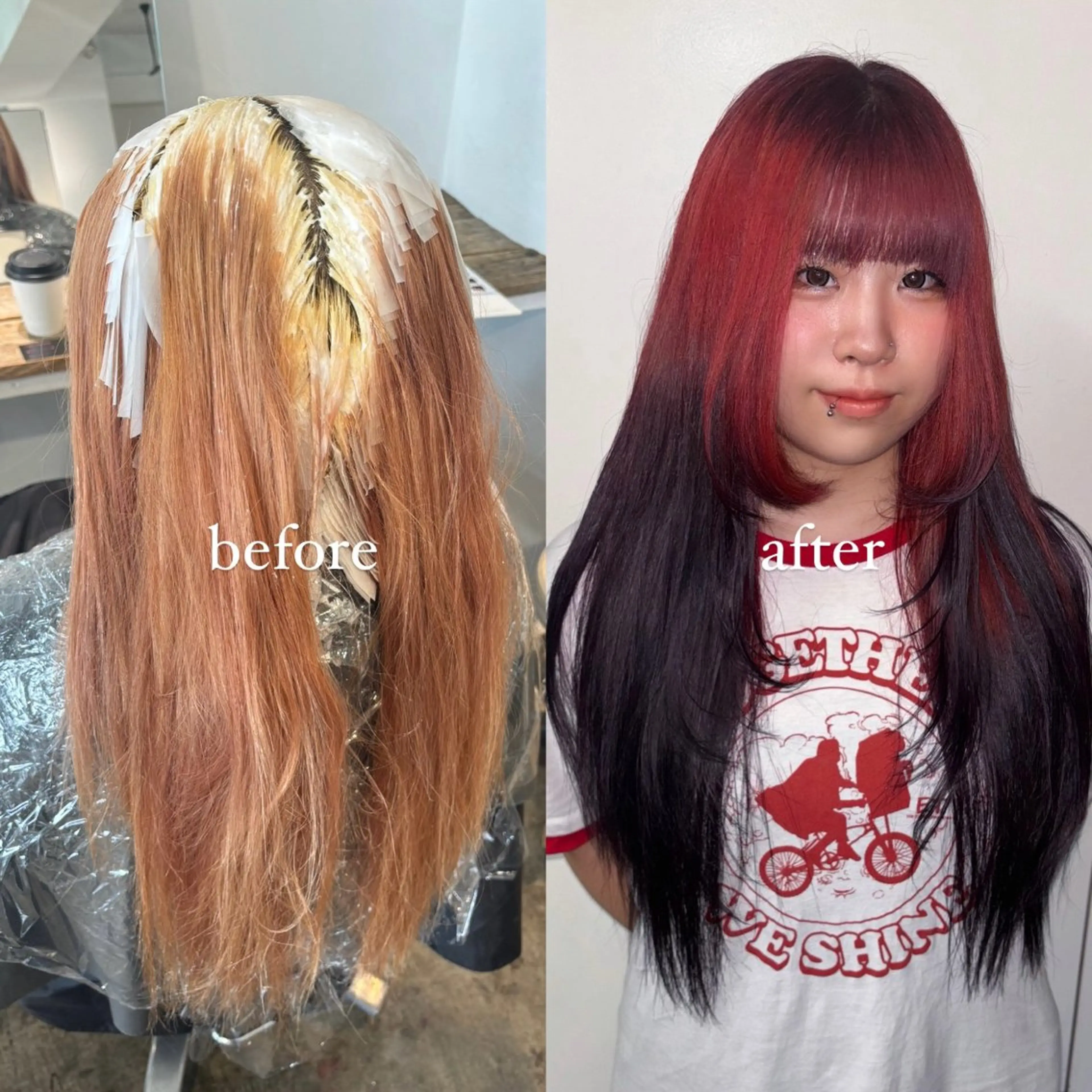 セミロング カラー 💫miyu💫デザ インカラー/アレンジのヘアスタイル