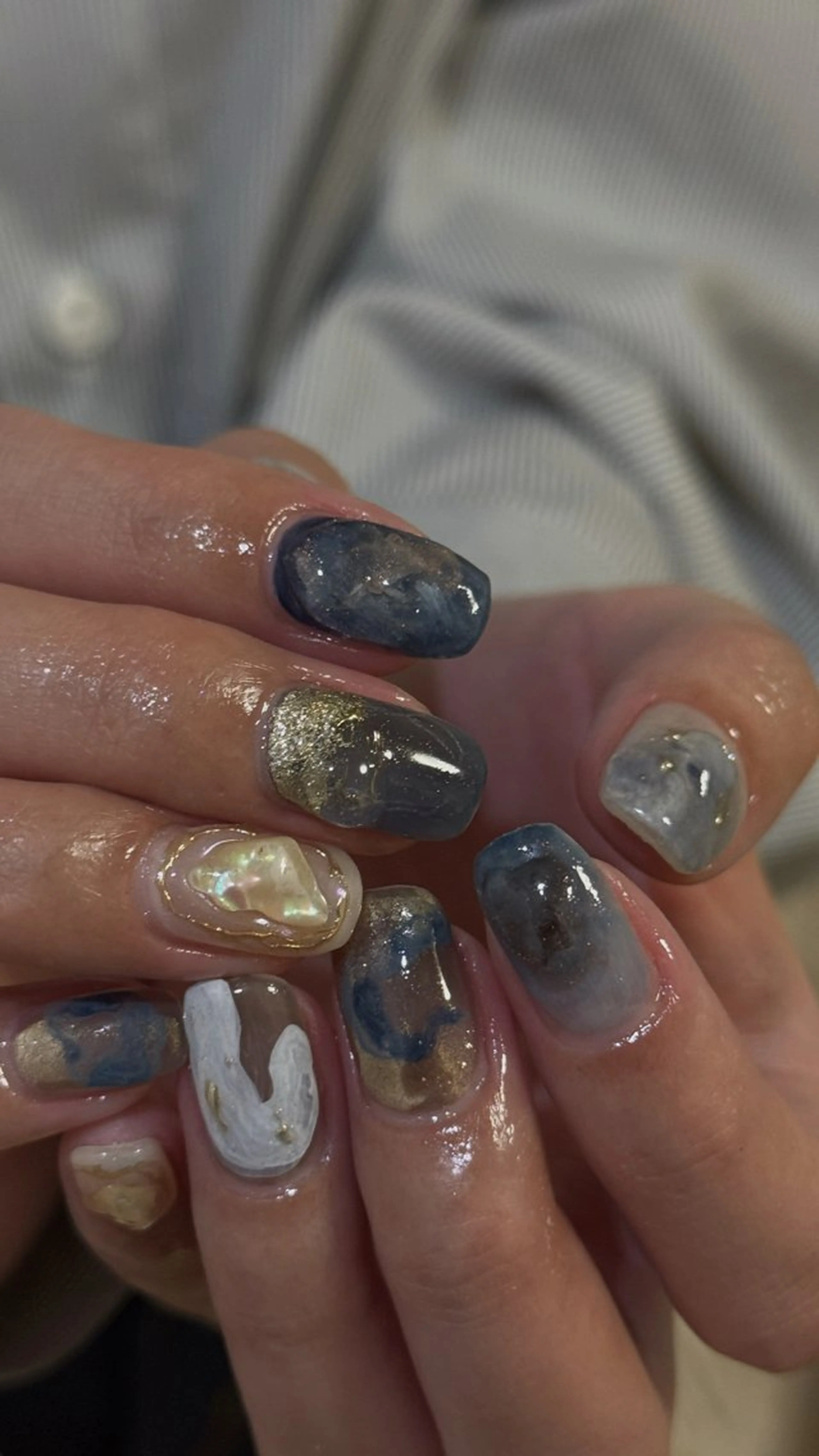 ネイル アートネイル 韓国ネイル ニュアンスネイル ぷっくりネイル ハンドネイル ハンドケア talo .のネイルデザイン