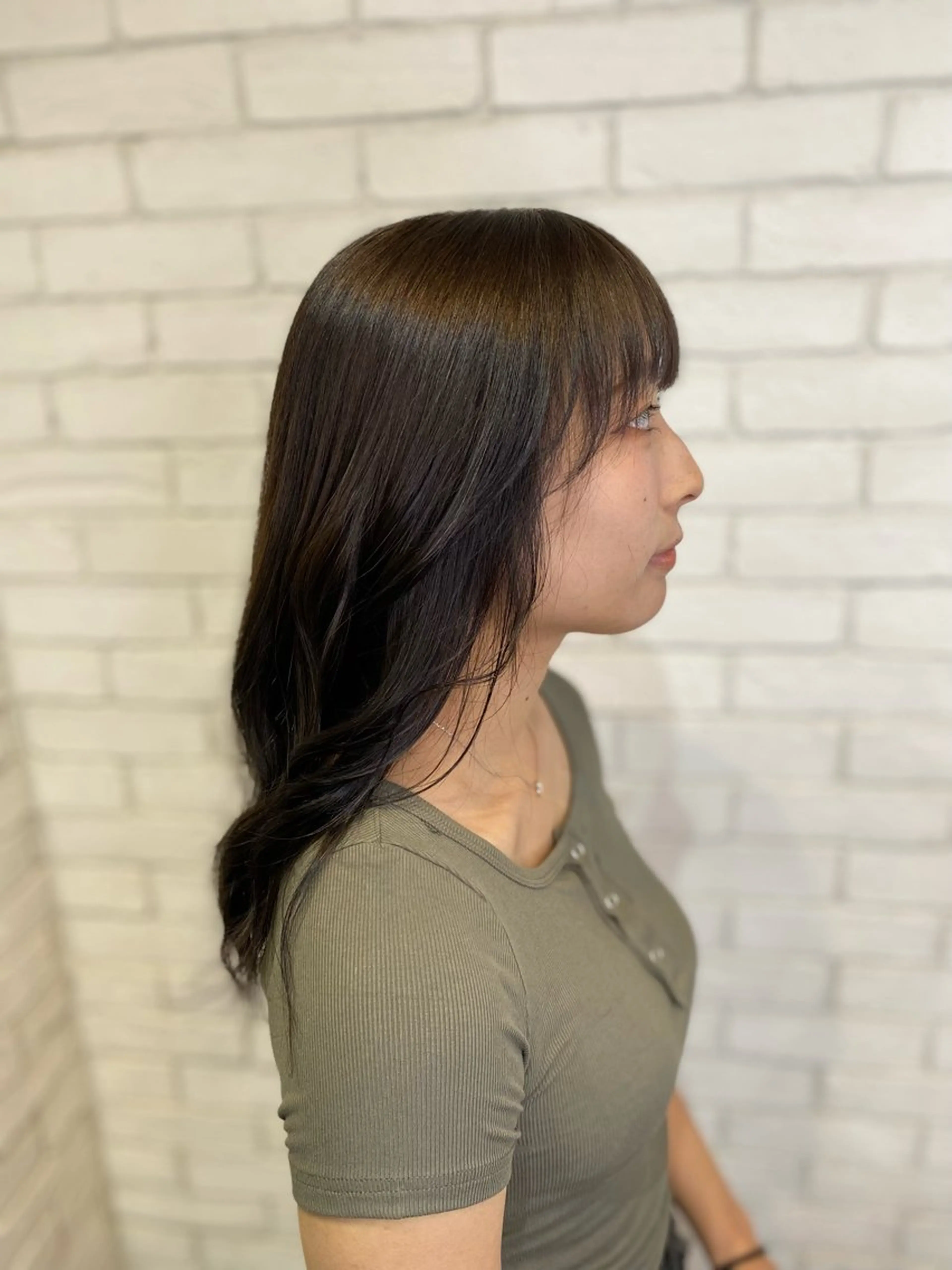 セミロング カラー カット ヘアカラー トリートメント ヨシダ フミノリのヘアスタイル