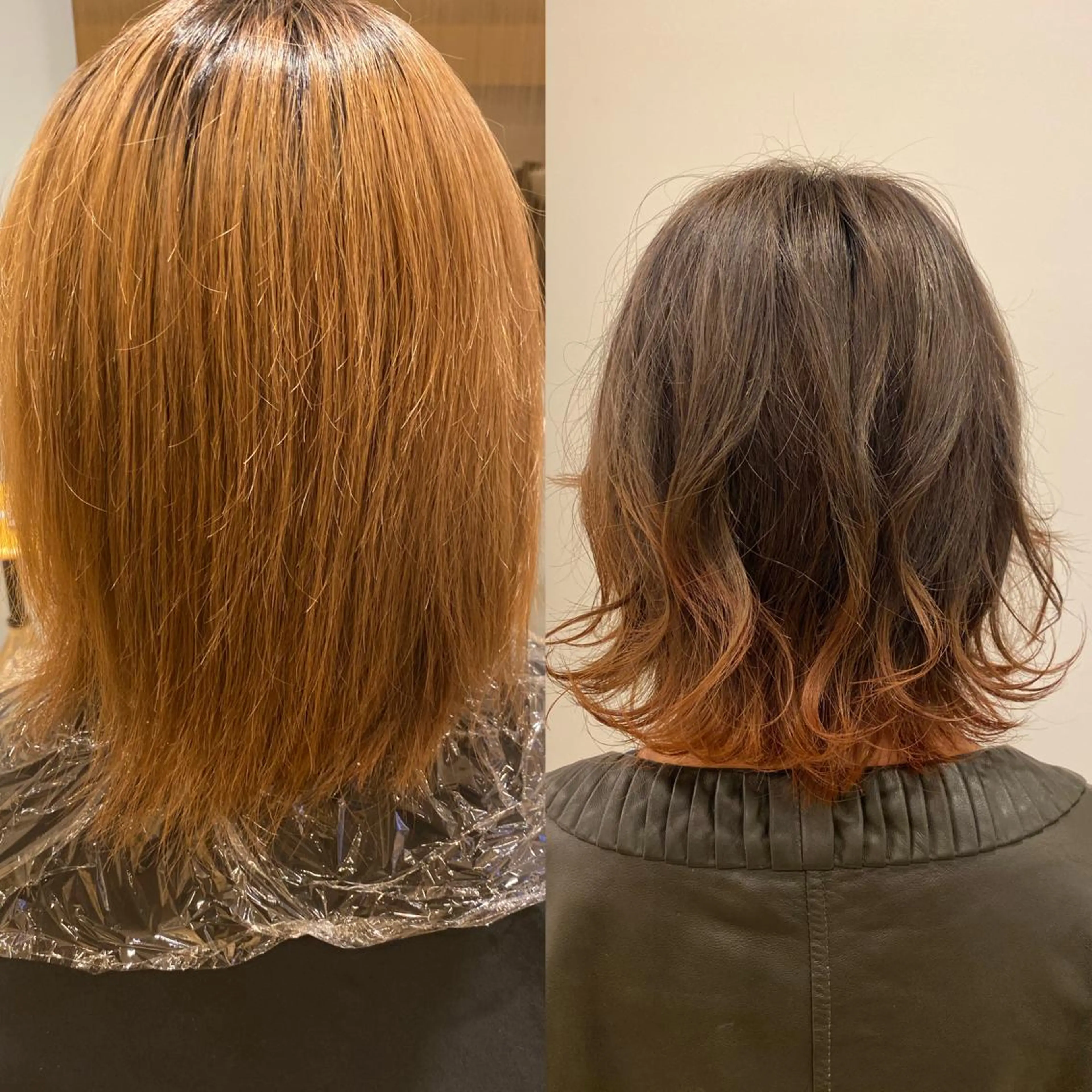 ミディアム カラー 大久保 優香のヘアスタイル