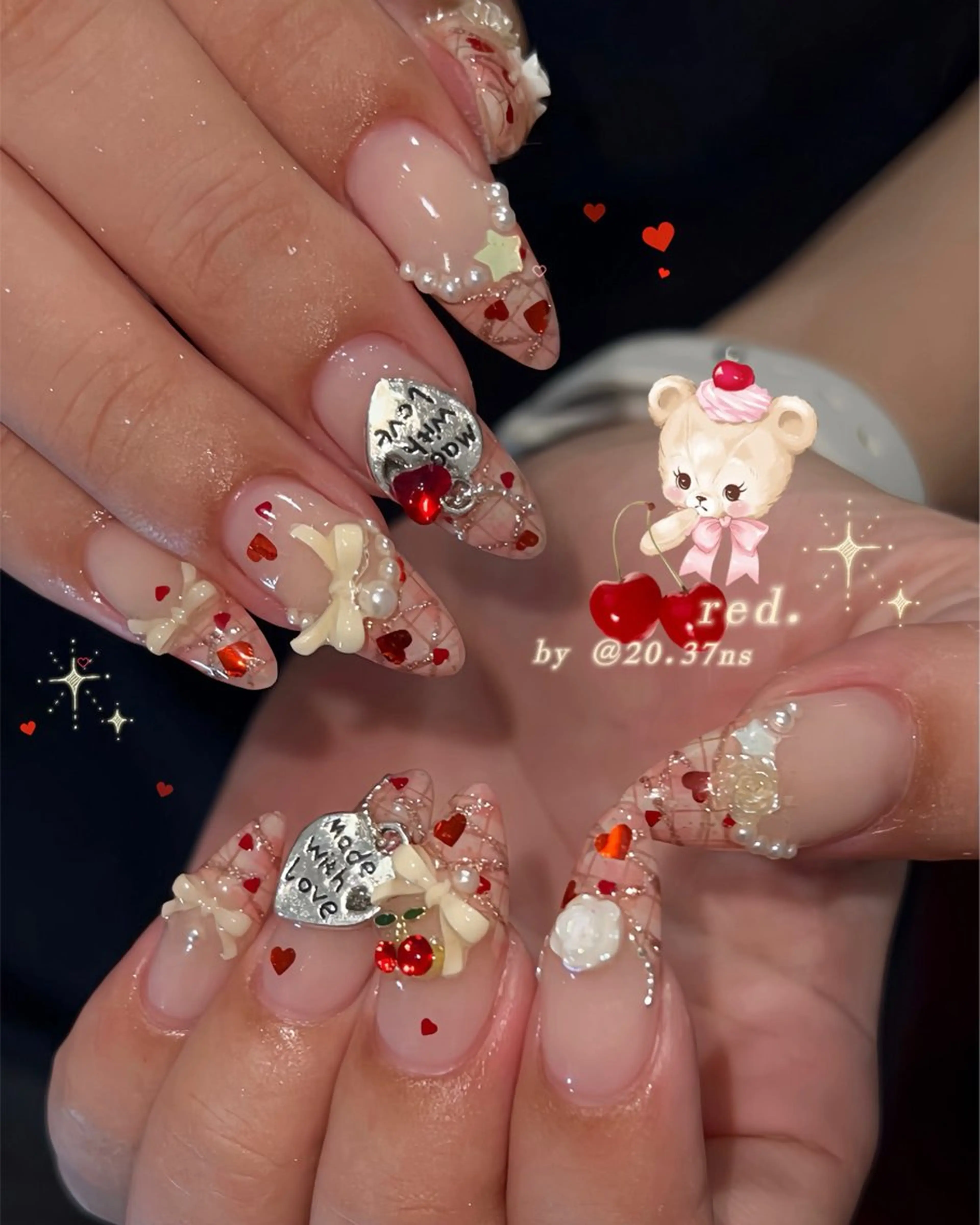 ネイル 長さ出し ネイルチップ Sota Nahoのネイルデザイン