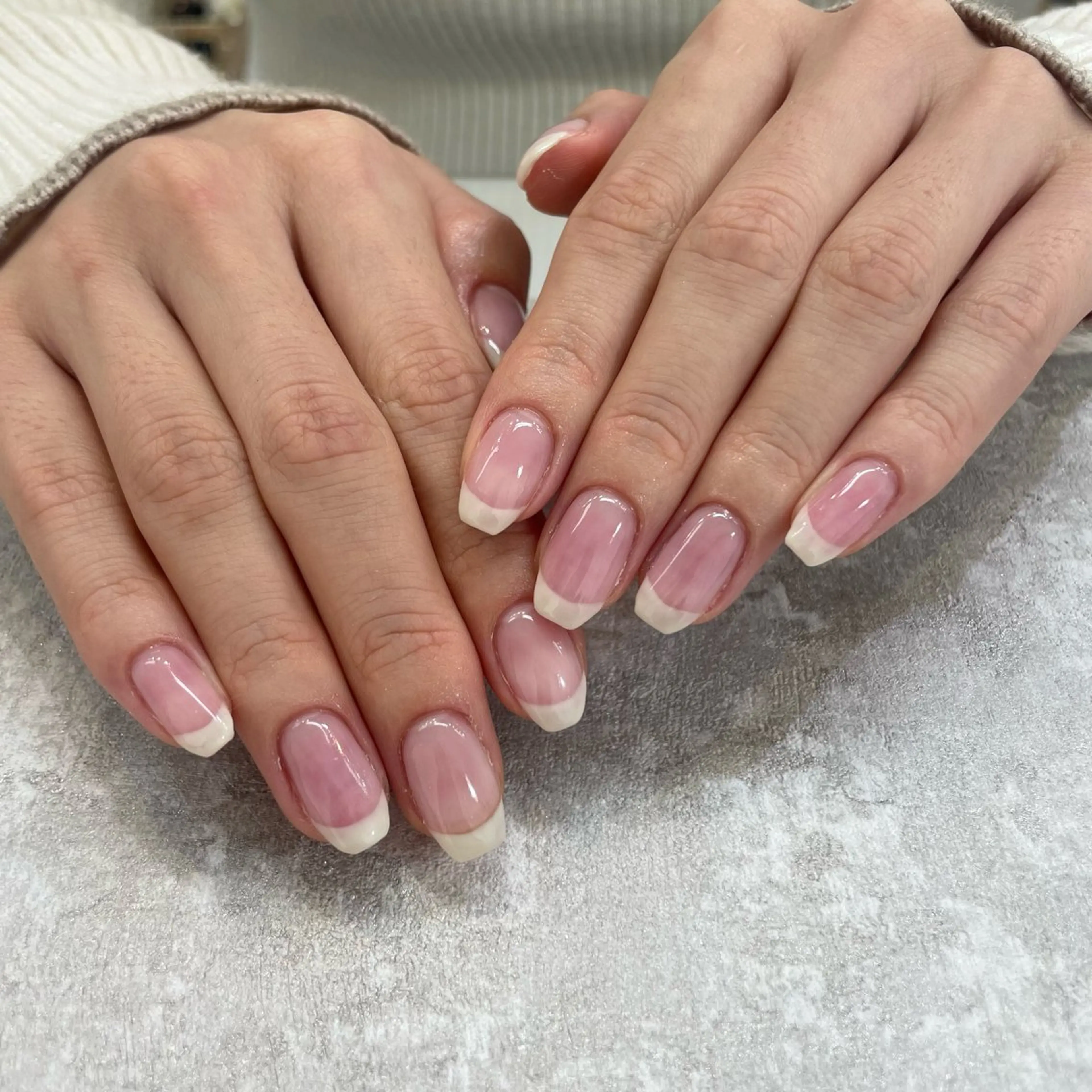 ネイル クリアネイル フレンチネイル 和川 由奈のネイルデザイン